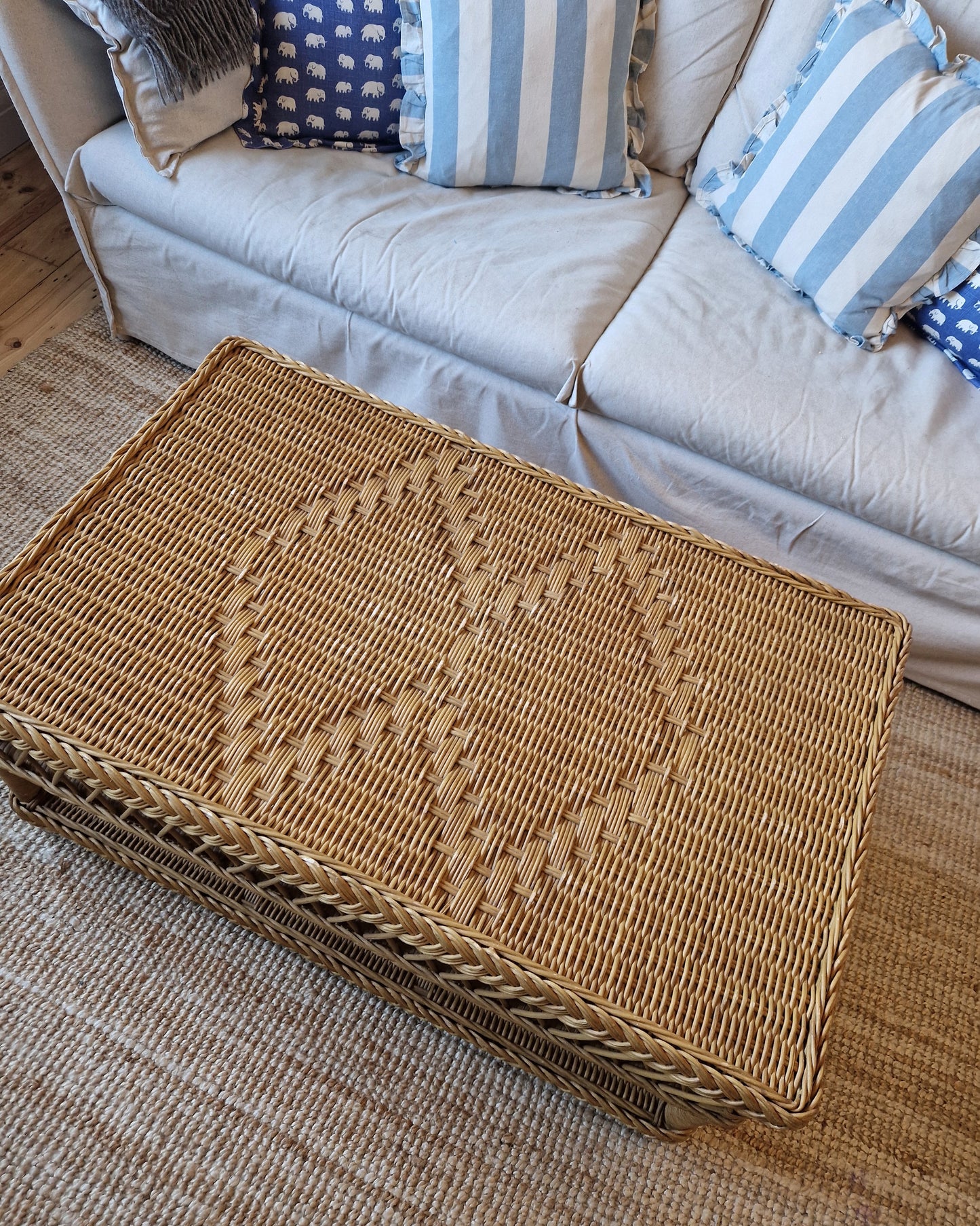 Vintage Wicker Coffee Table