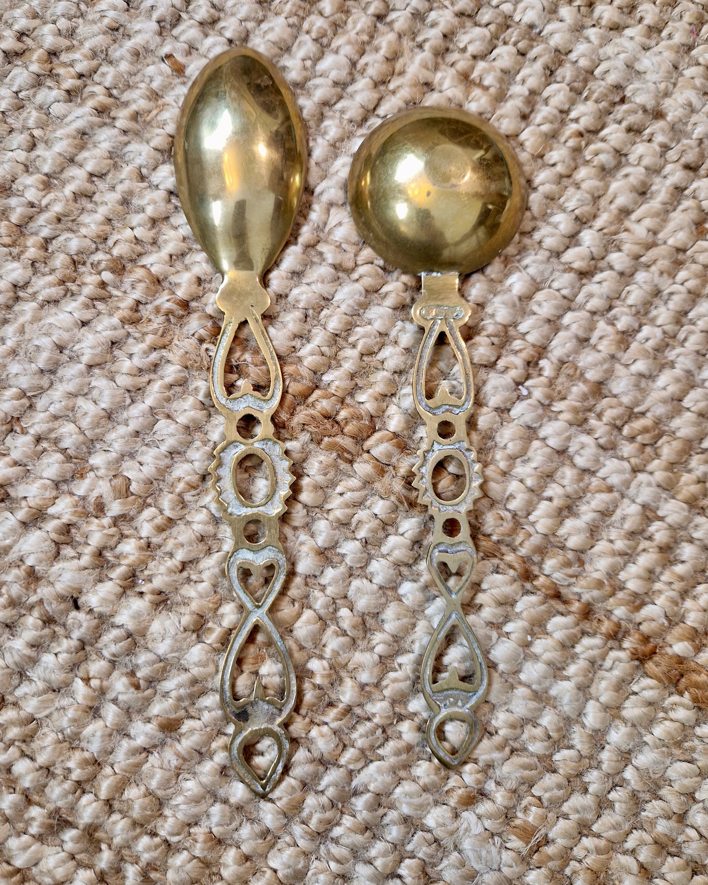 Pair of Brass Spoons
