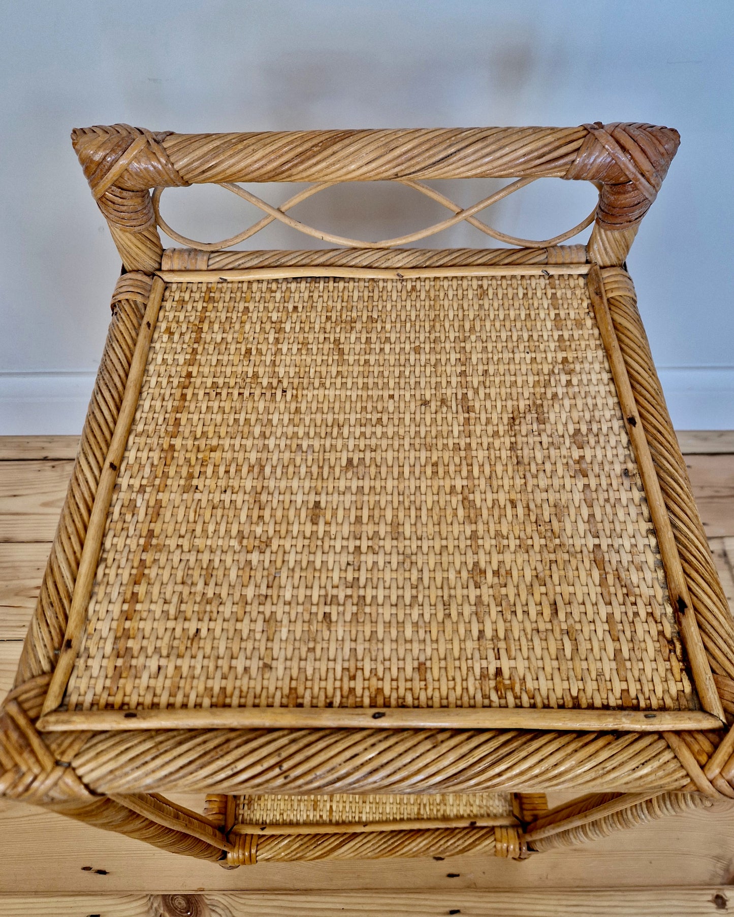 Bamboo and Rattan Side Table