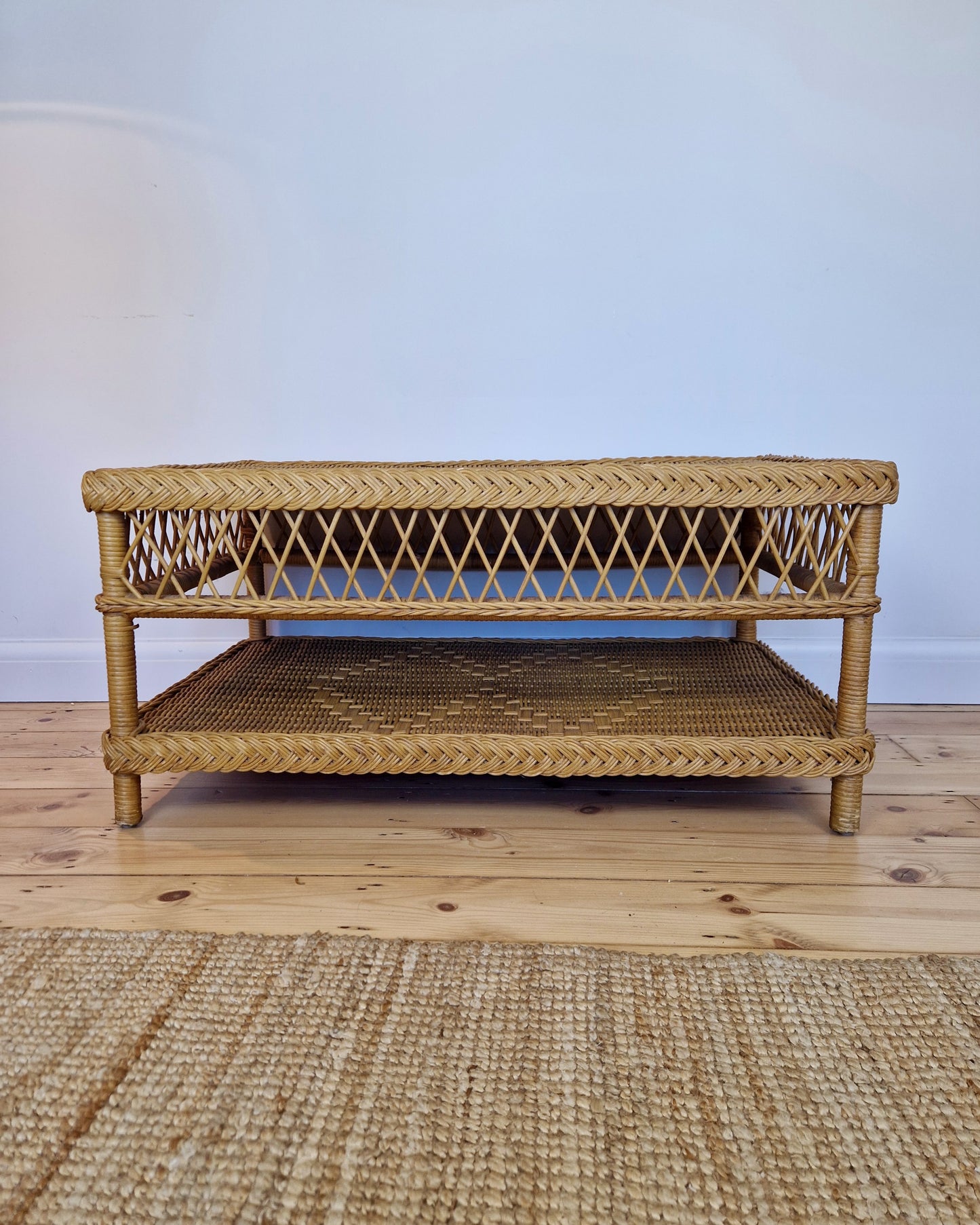 Vintage Wicker Coffee Table