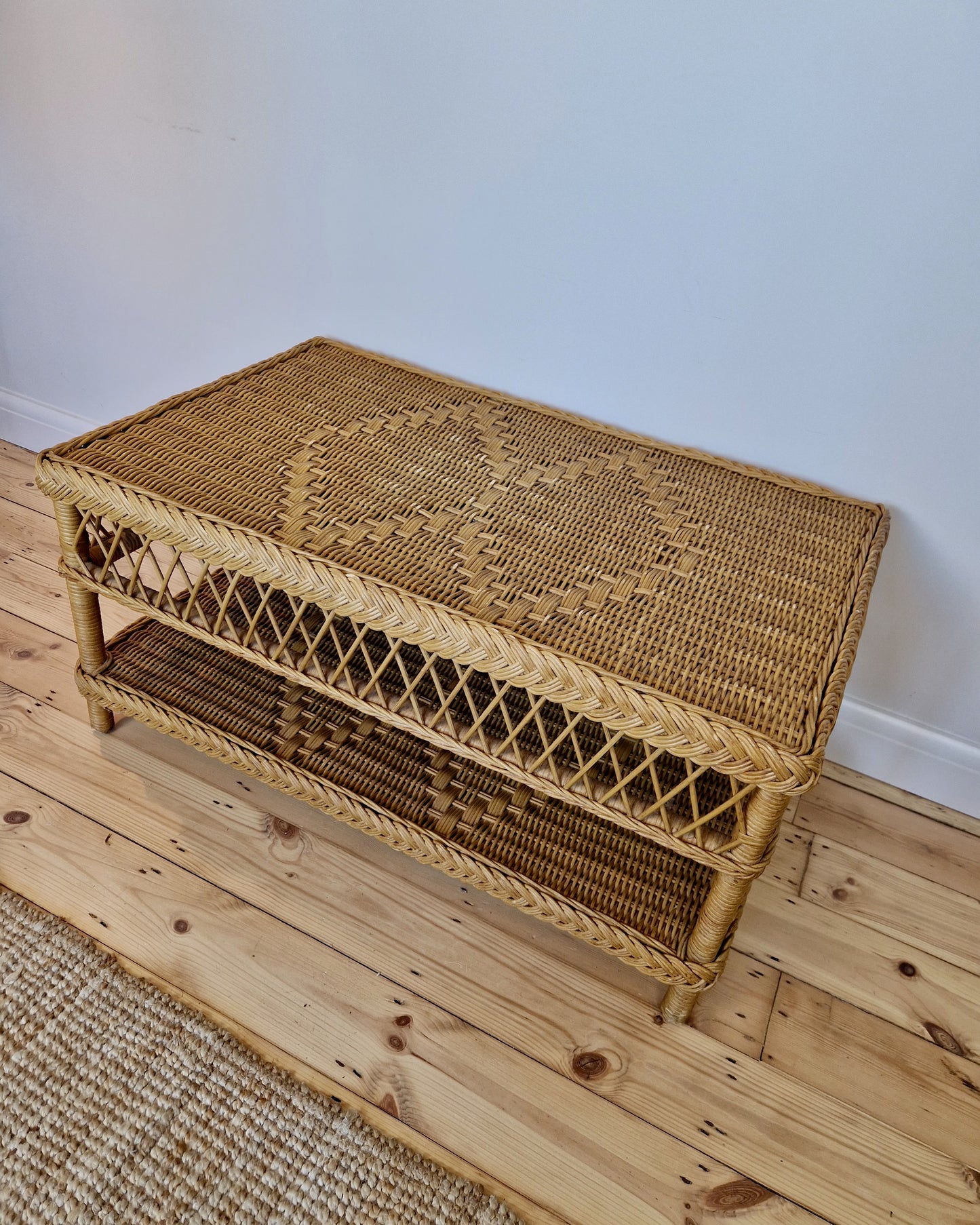 Vintage Wicker Coffee Table