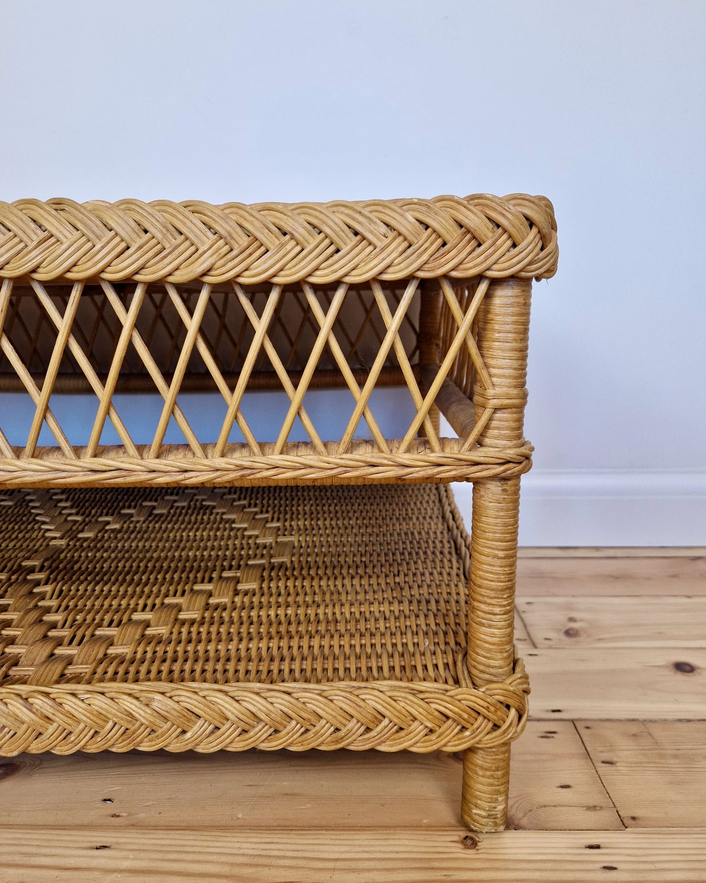 Vintage Wicker Coffee Table