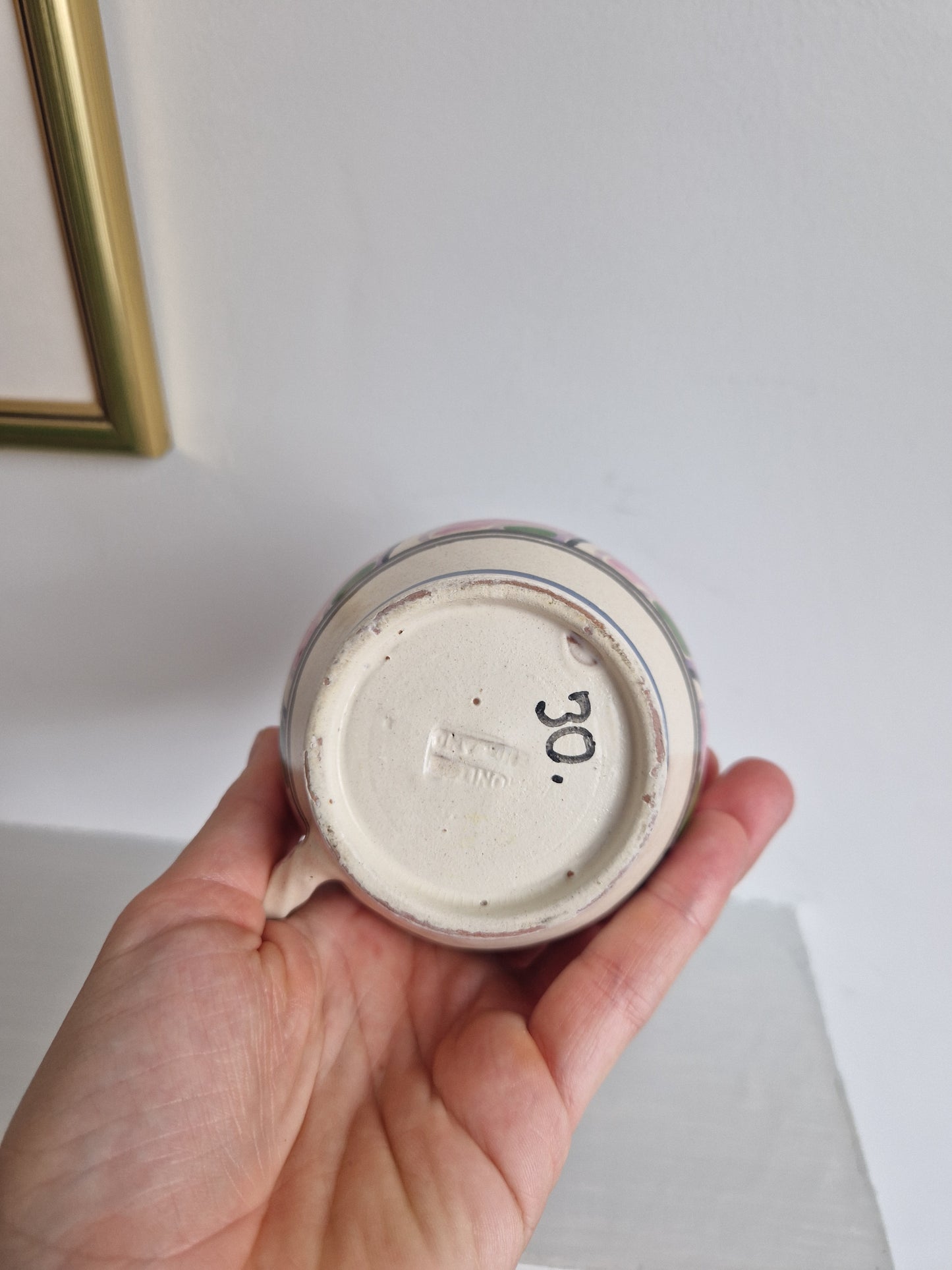 Vintage Milk Jug with Pastel Pattern