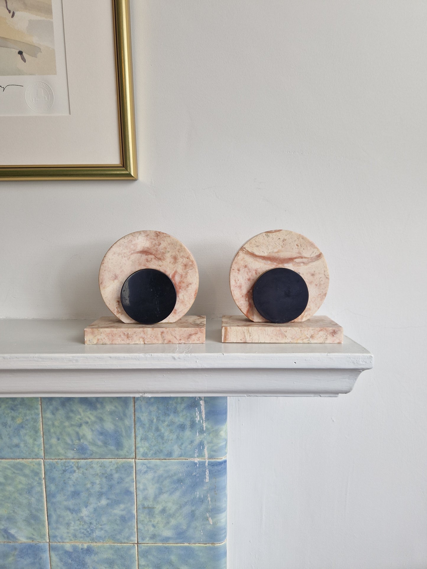 Art Deco Marble Bookends