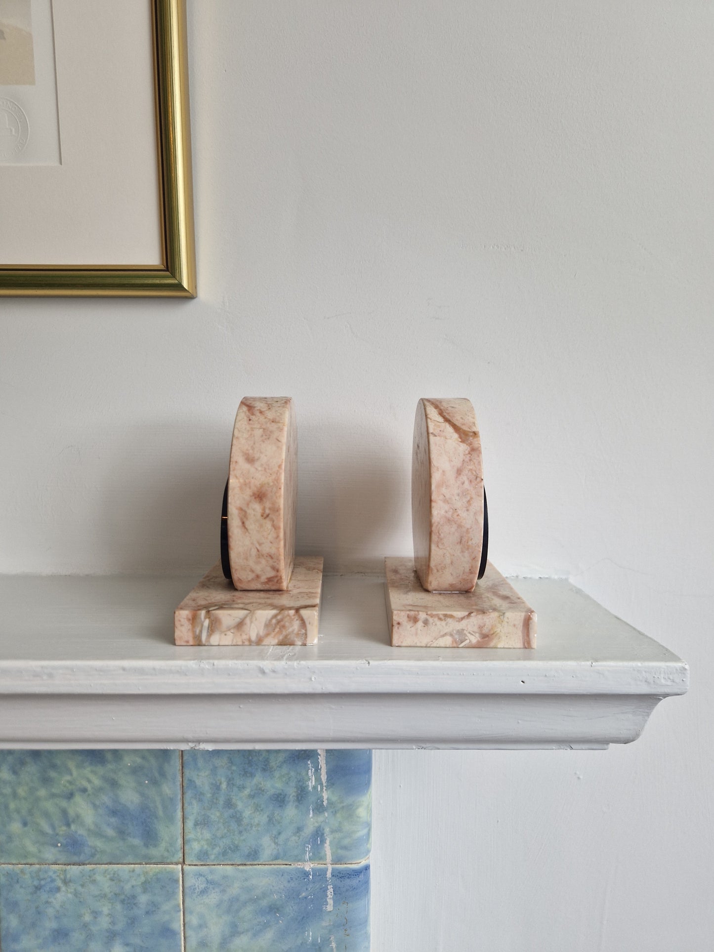 Art Deco Marble Bookends