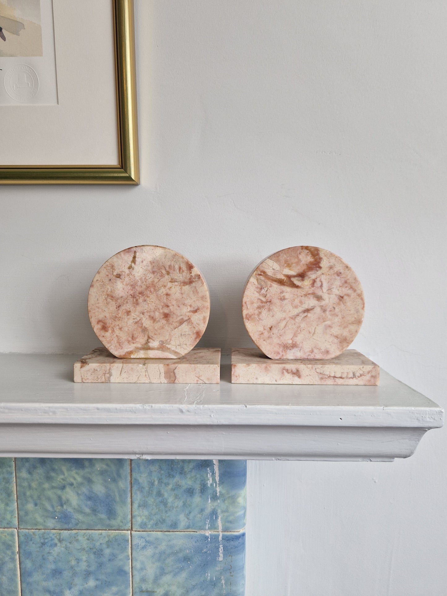 Art Deco Marble Bookends