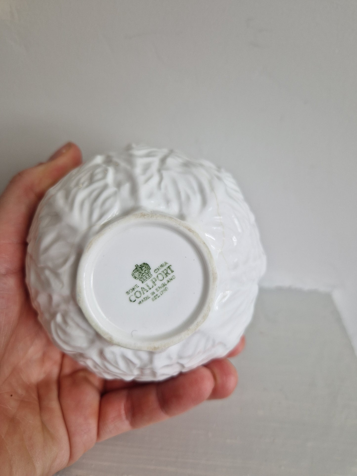 Vintage Coalport Cabbage Leaf Pot