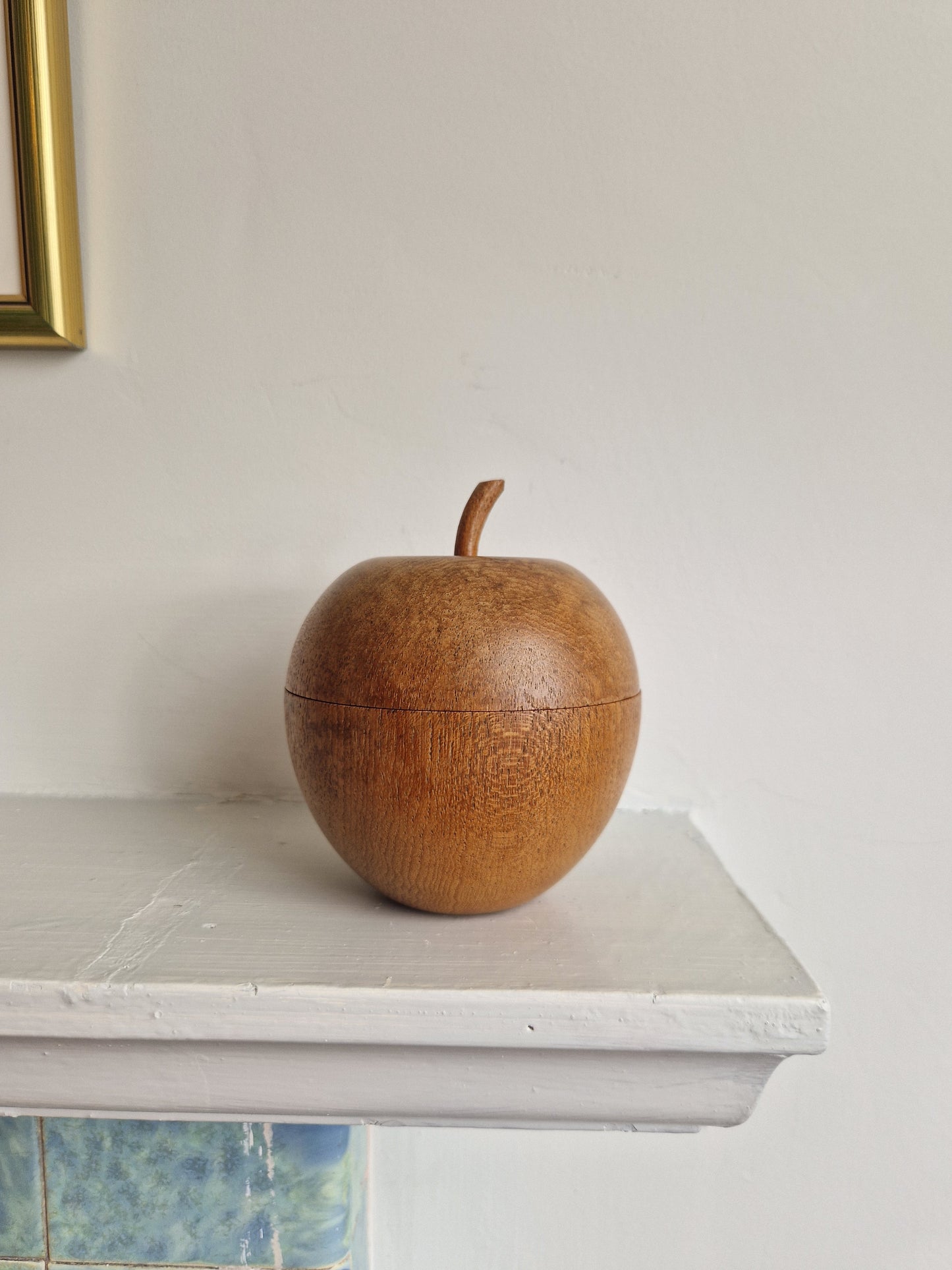Wooden Apple Trinket Pot
