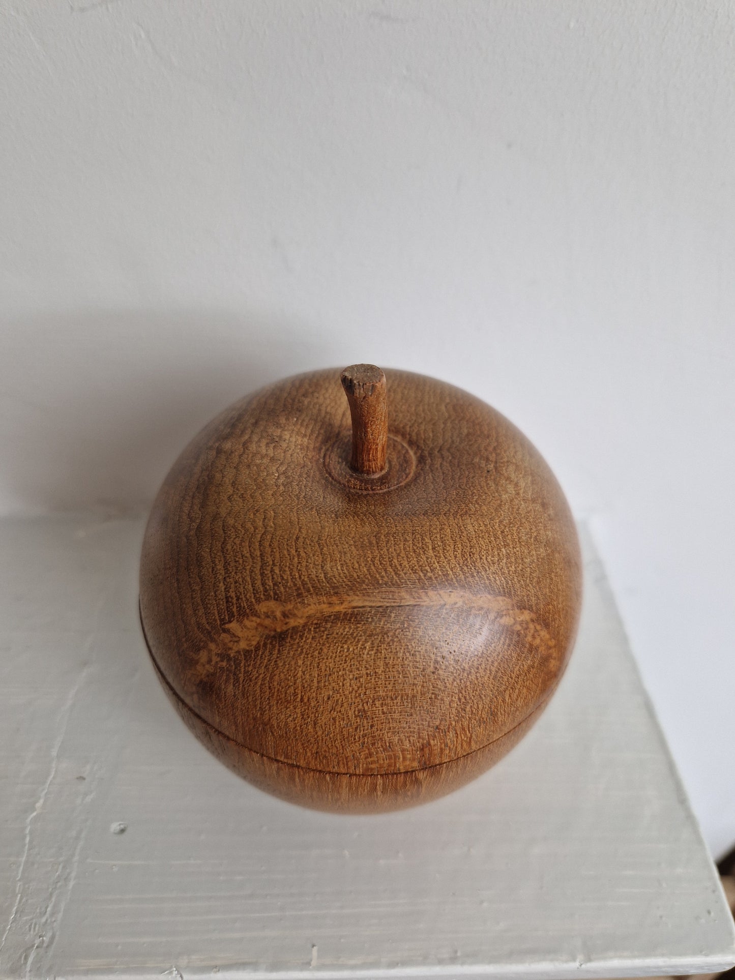 Wooden Apple Trinket Pot