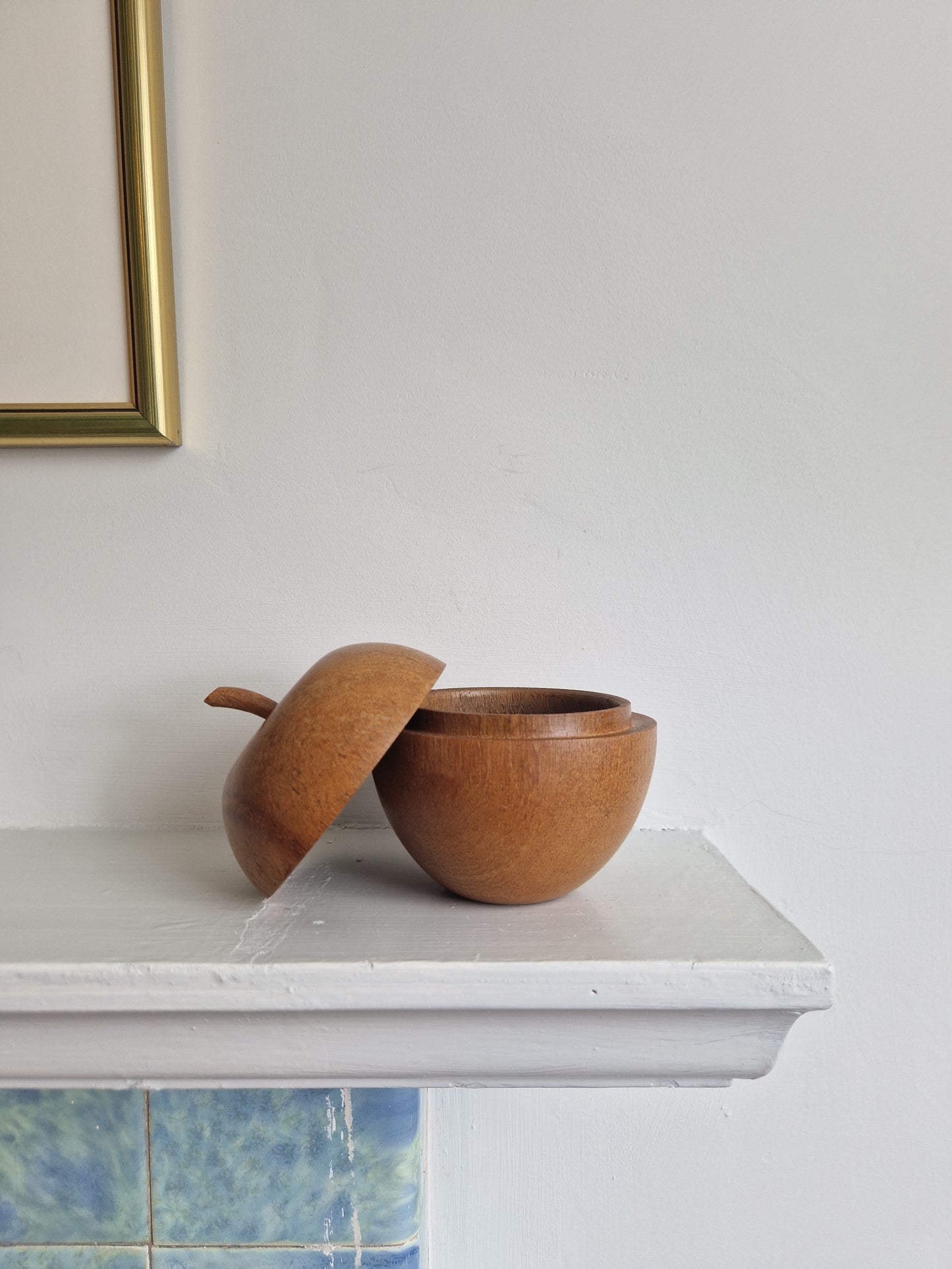 Wooden Apple Trinket Pot