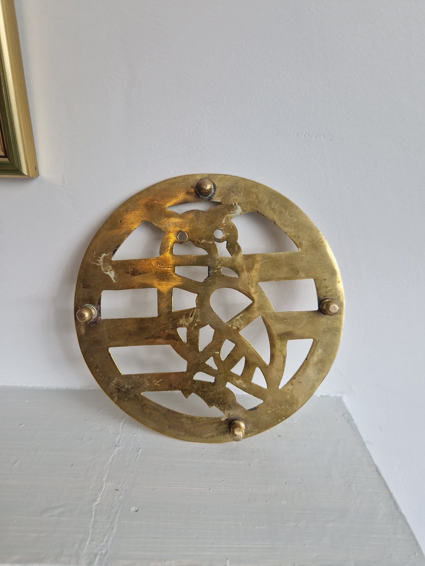Brass Owl Trivet