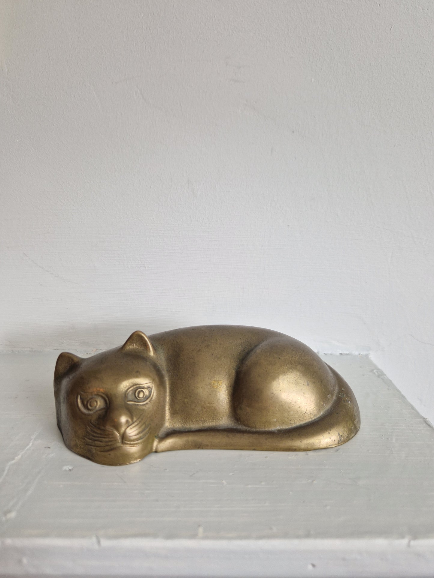 Vintage Brass Stacking Cats