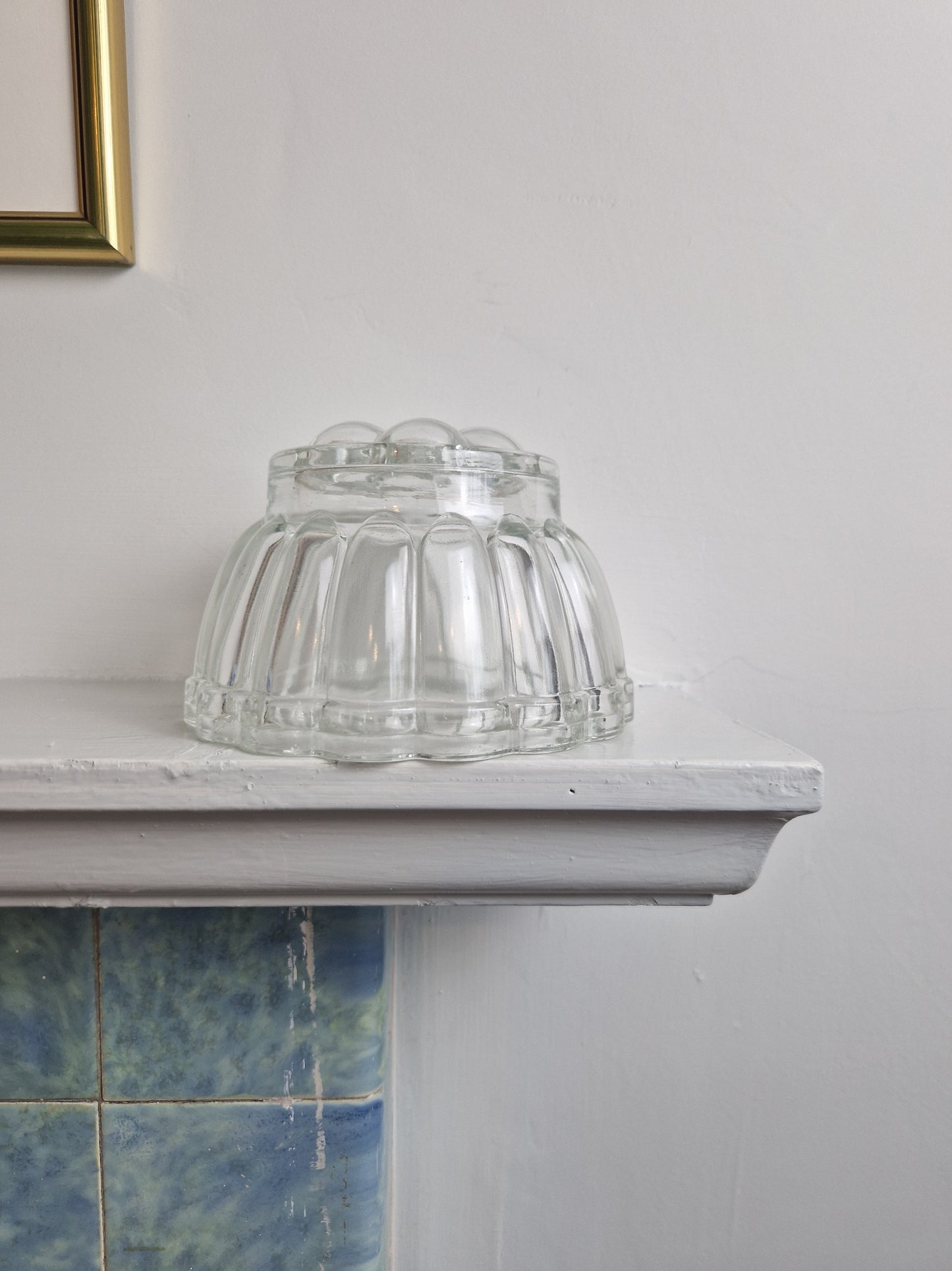 Vintage Round Glass Jelly Mould