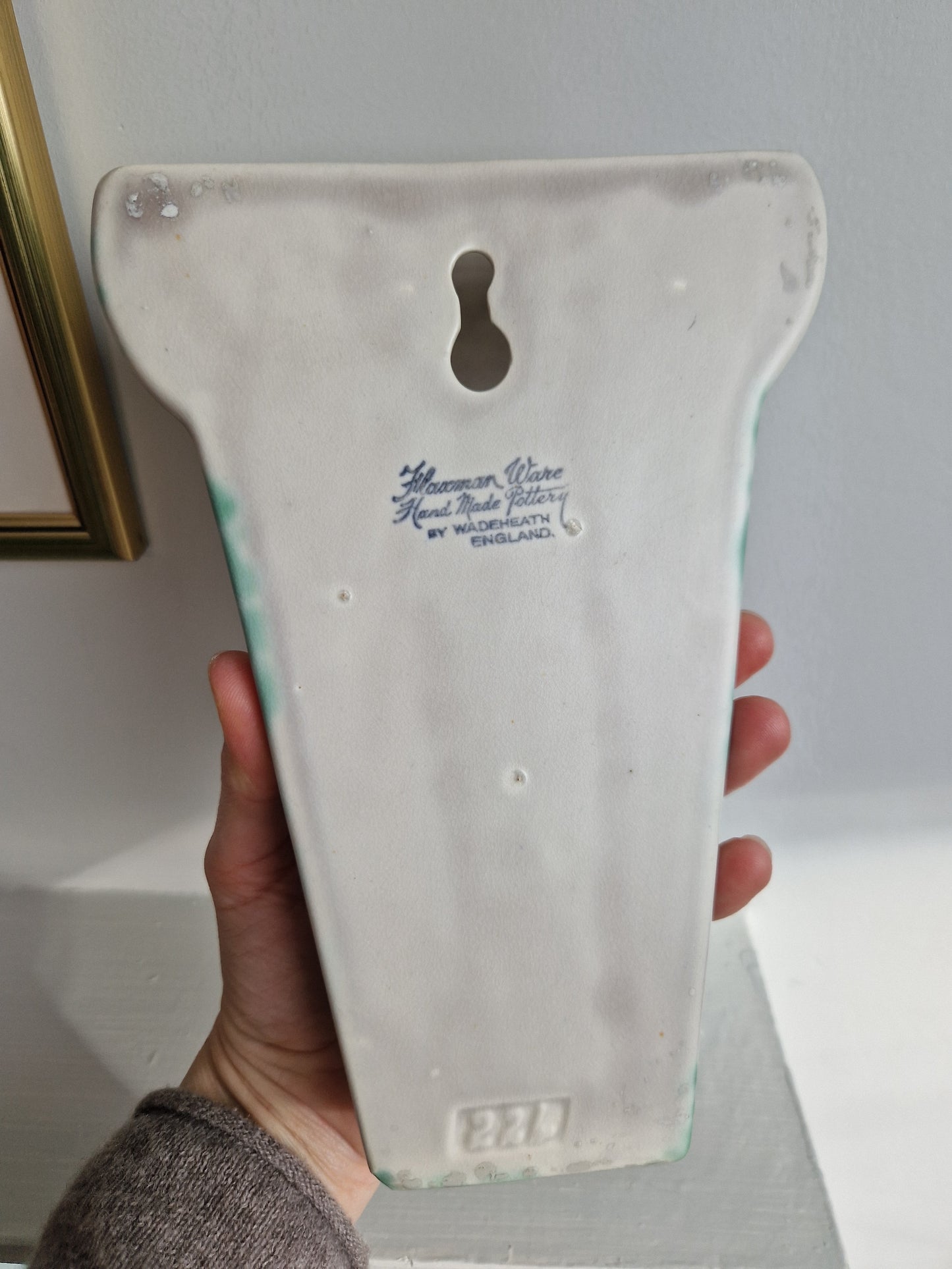 Vintage Flaxman Ware Wall Pocket