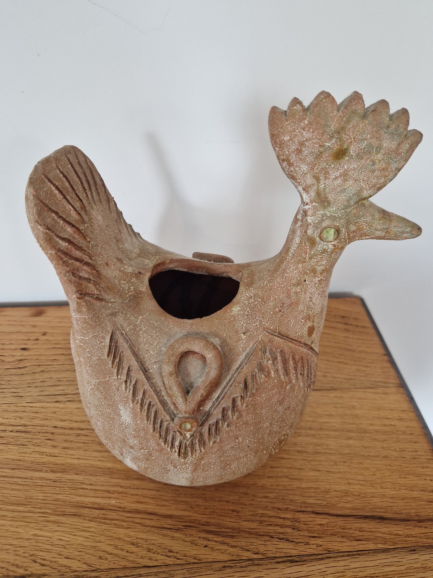 Vintage Stoneware Chicken Vase