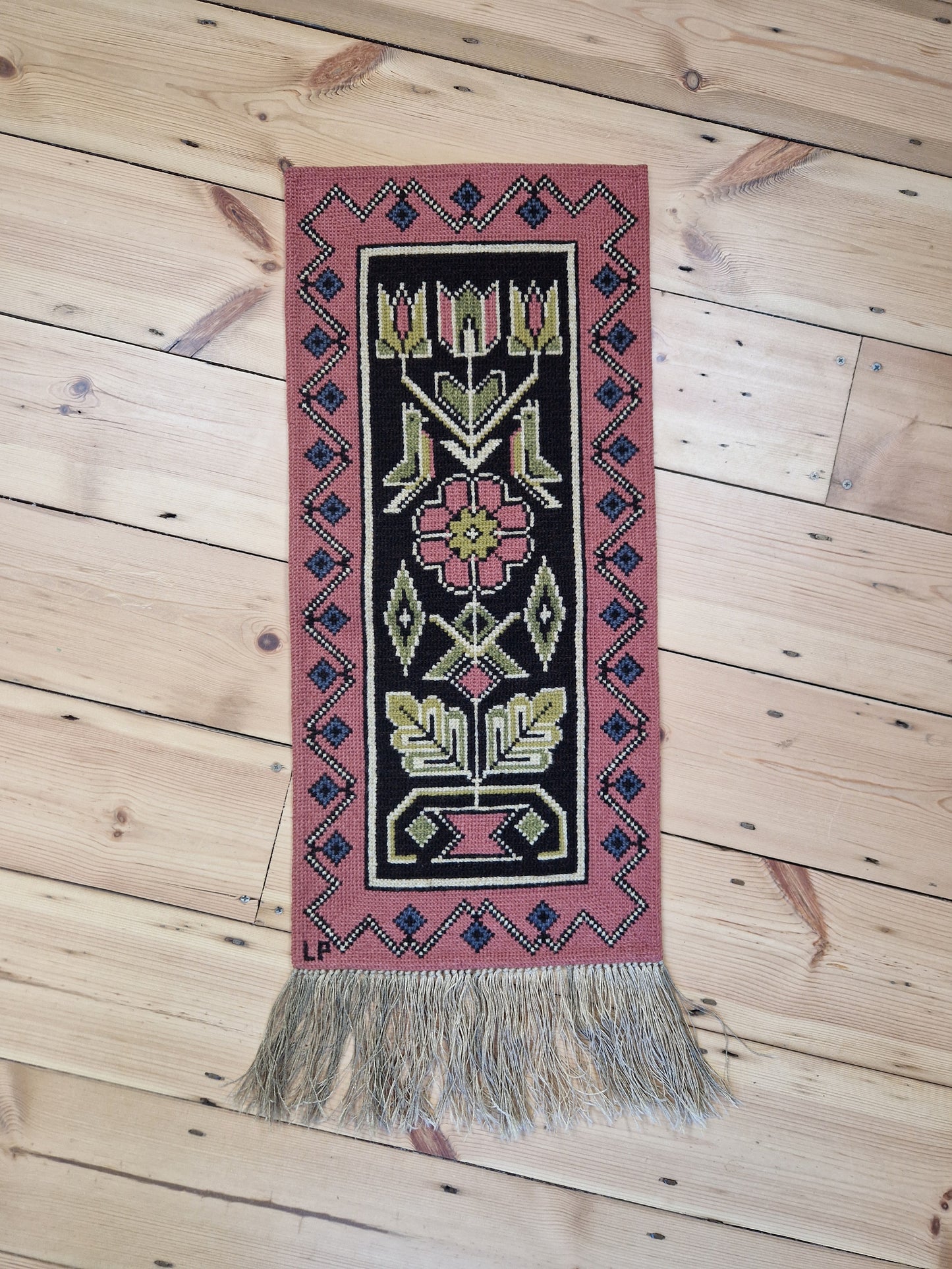 Vintage Embroidery Wall Hanging