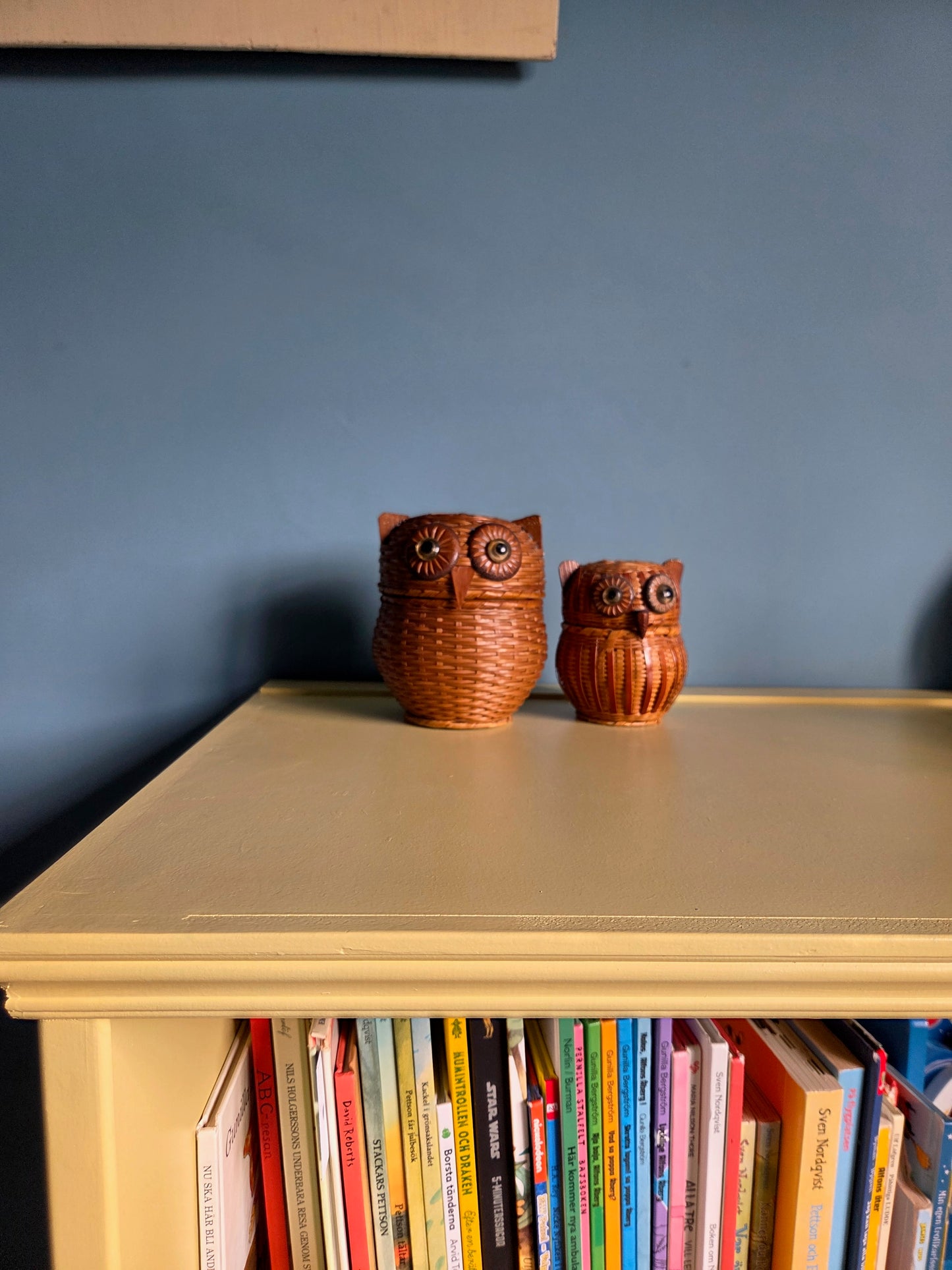Medium Wicker Owl Trinket Pot