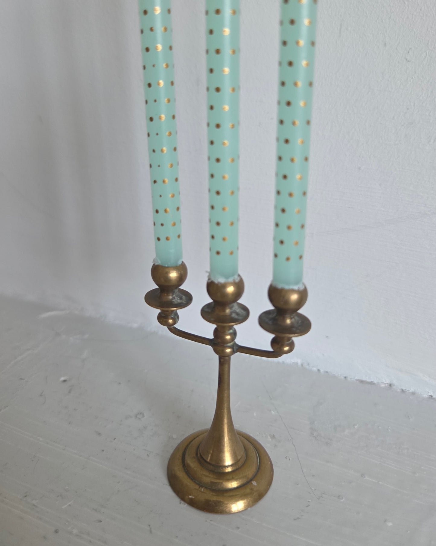 Mini Brass Birthday Candle Candelabra