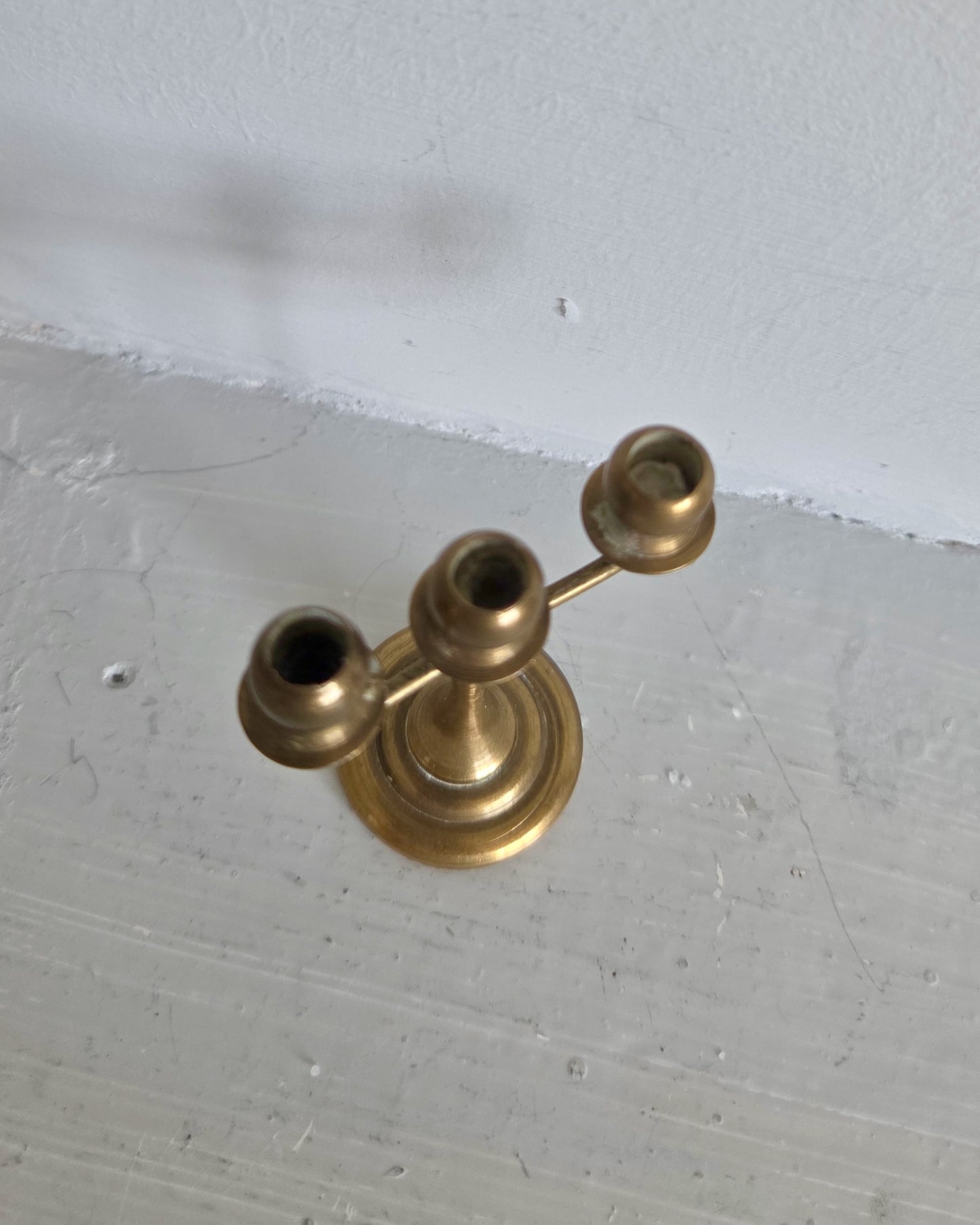 Mini Brass Birthday Candle Candelabra