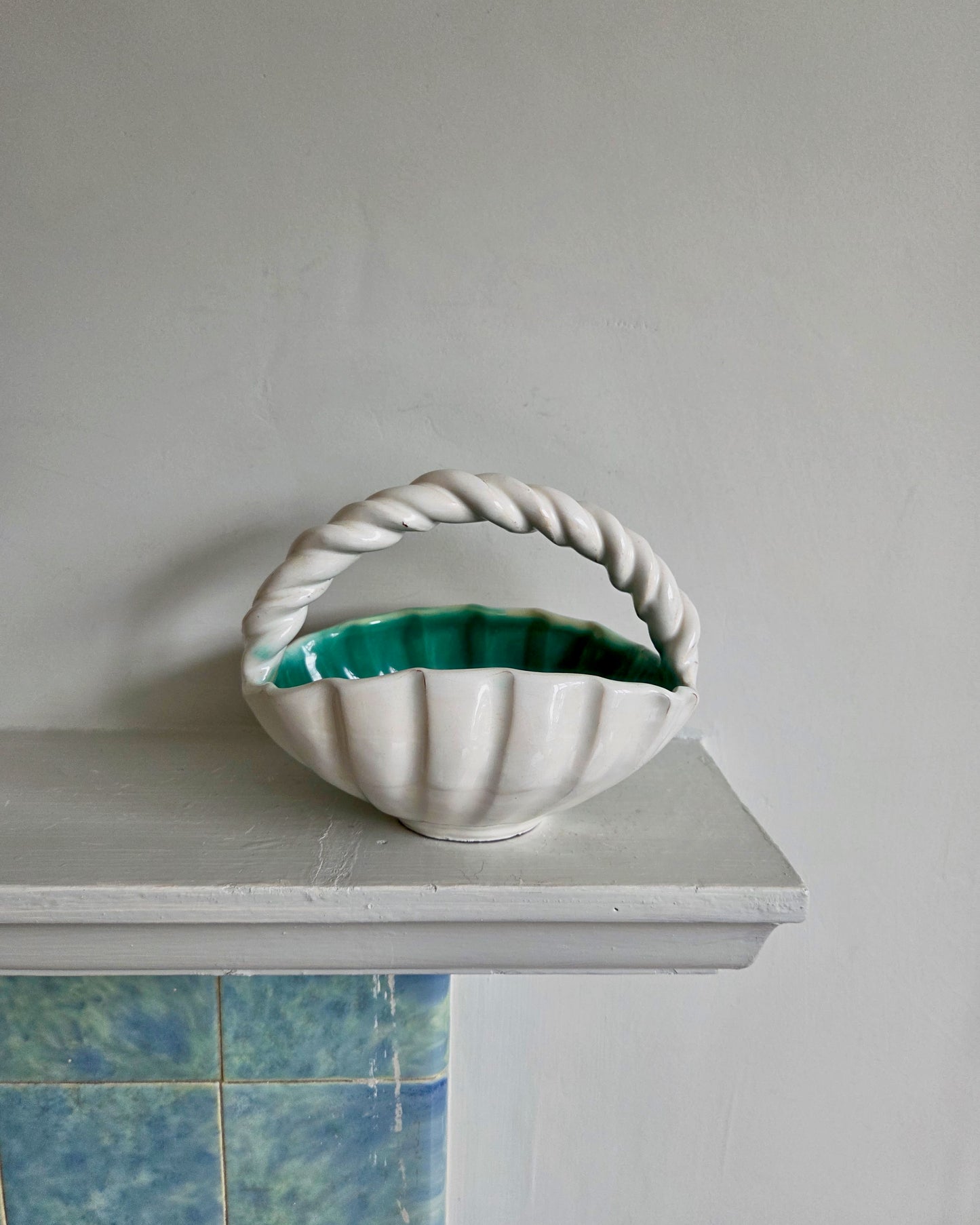 Brannam Pottery Basket Bowl