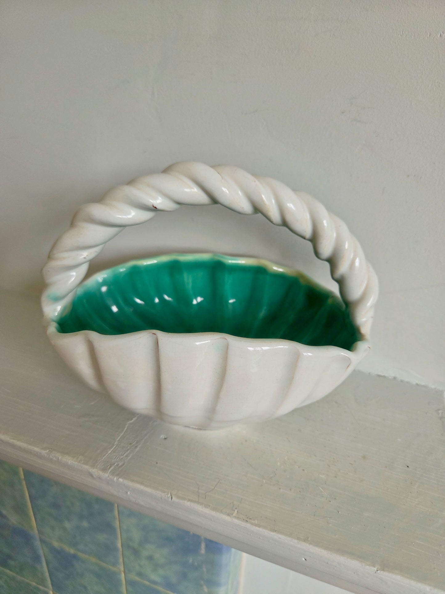 Brannam Pottery Basket Bowl
