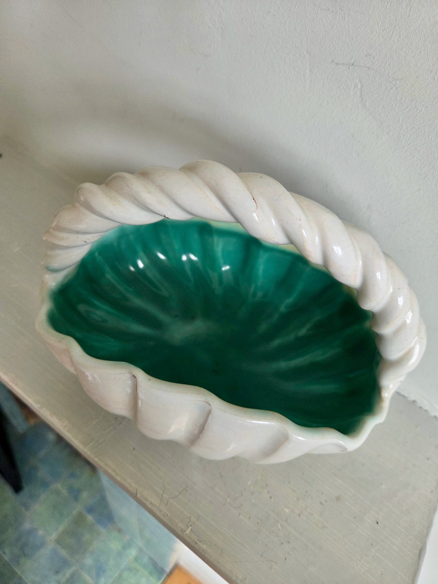 Brannam Pottery Basket Bowl