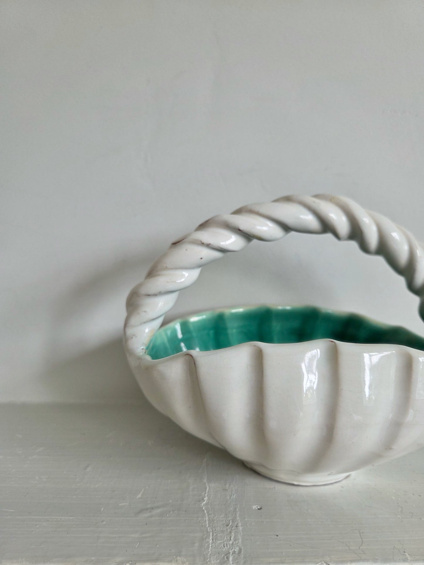 Brannam Pottery Basket Bowl