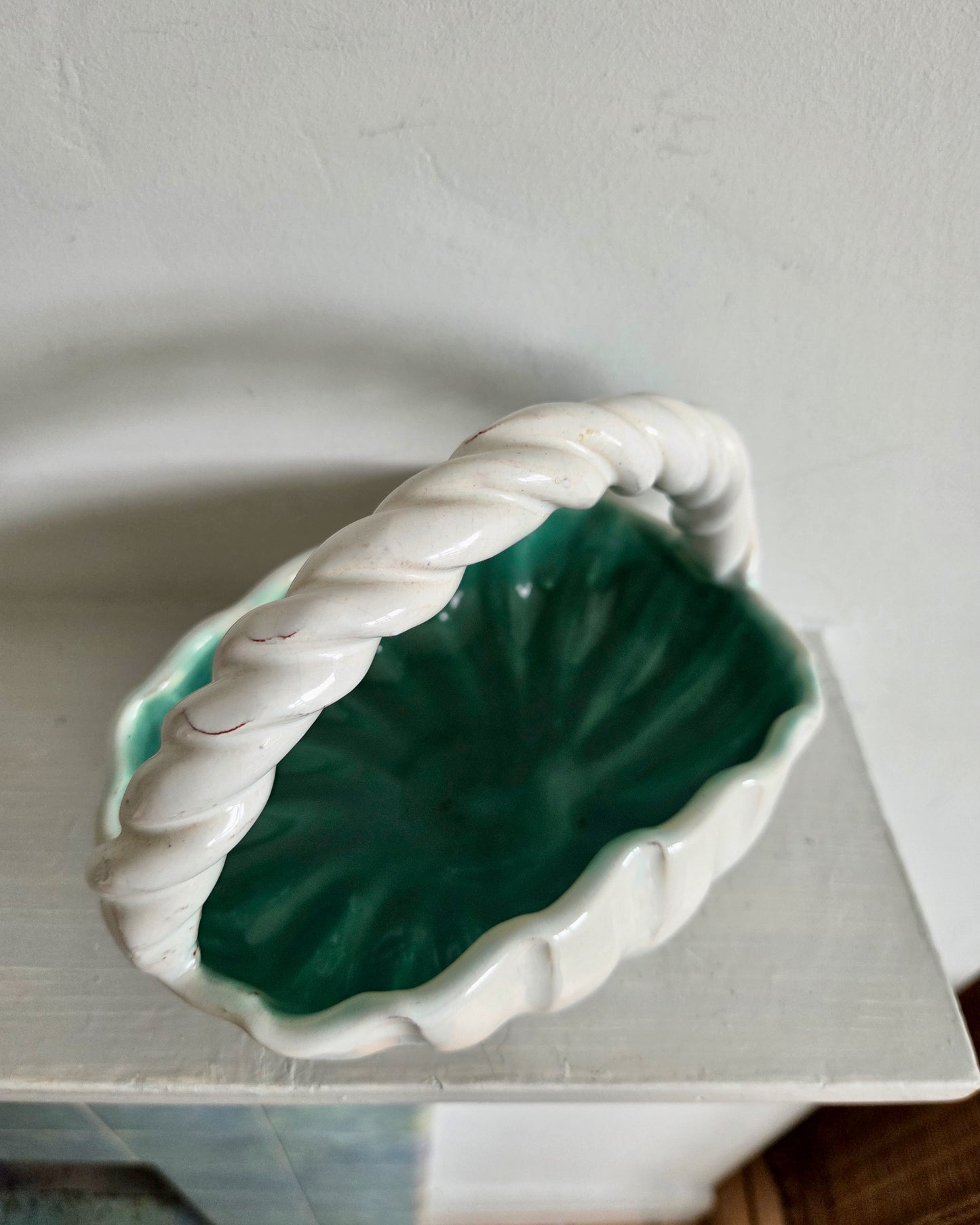 Brannam Pottery Basket Bowl