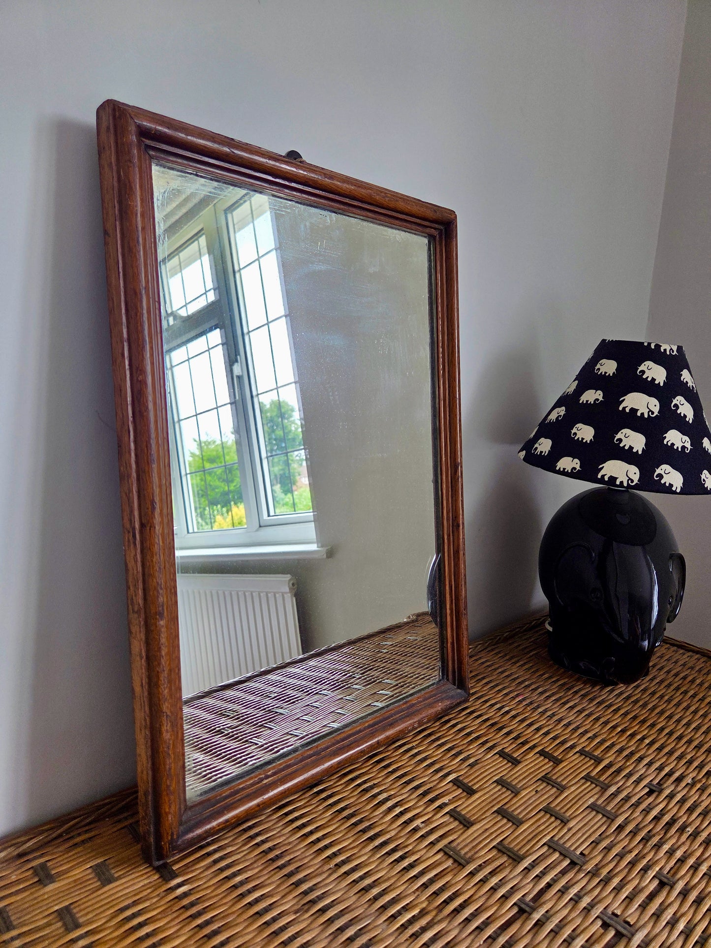 Classic Vintage Oak Mirror