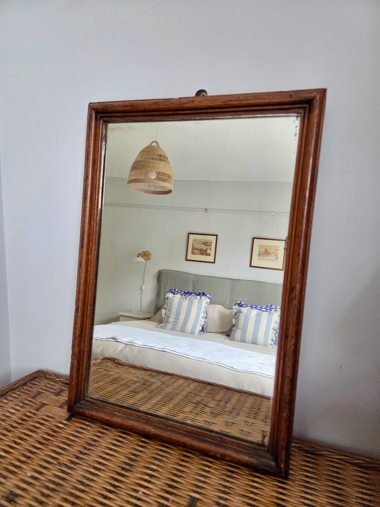 Classic Vintage Oak Mirror