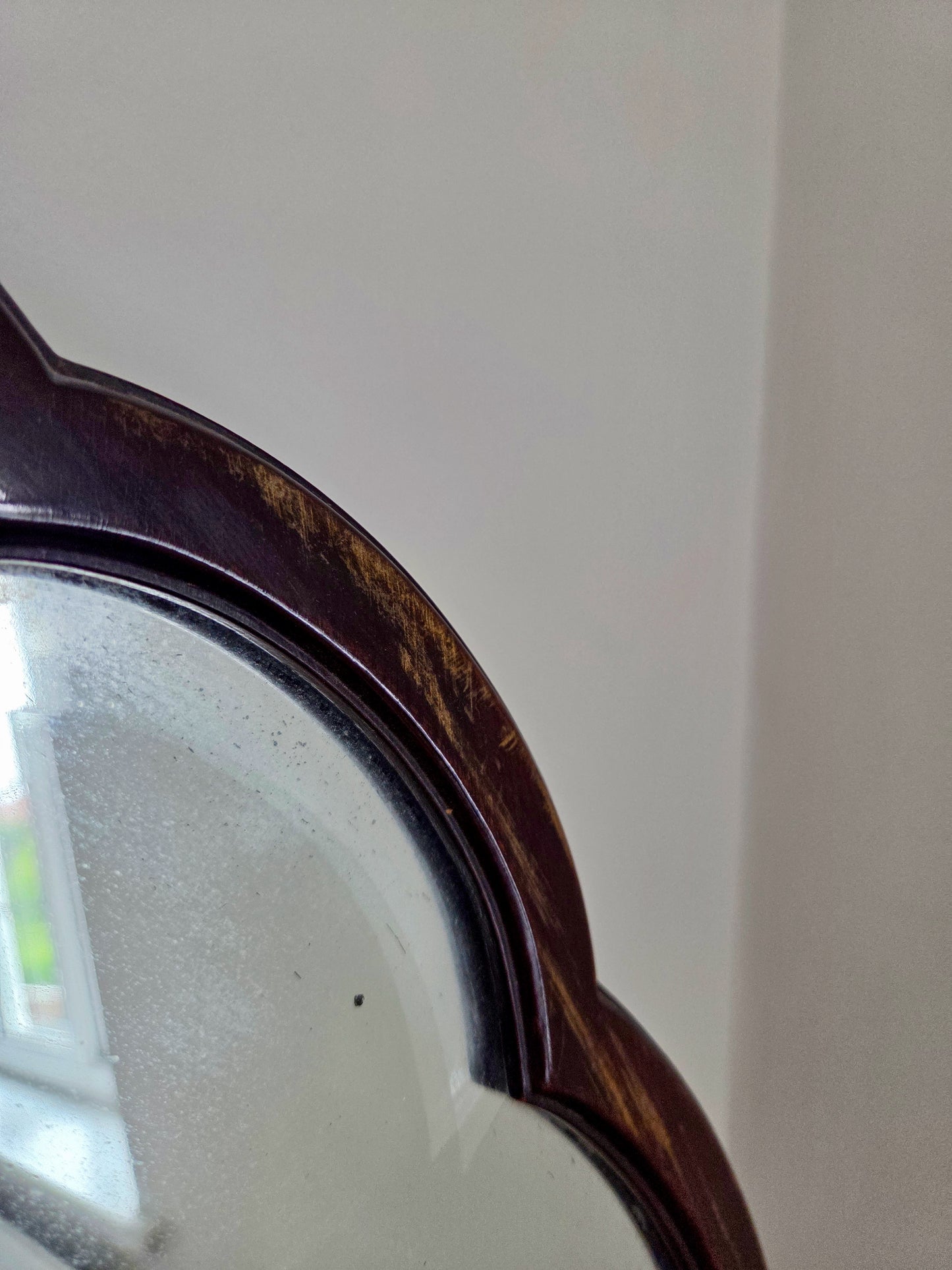 Antique 1930s Scallop Mirror