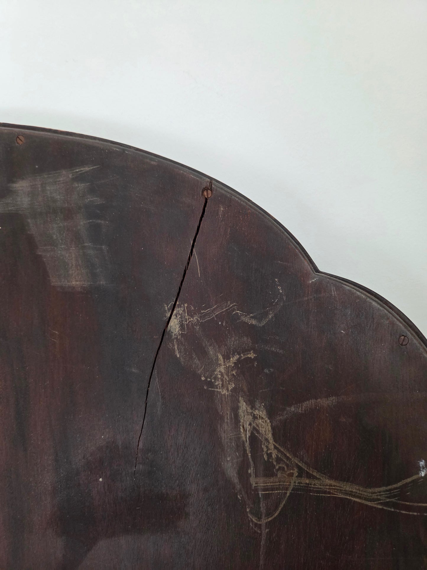 Antique 1930s Scallop Mirror