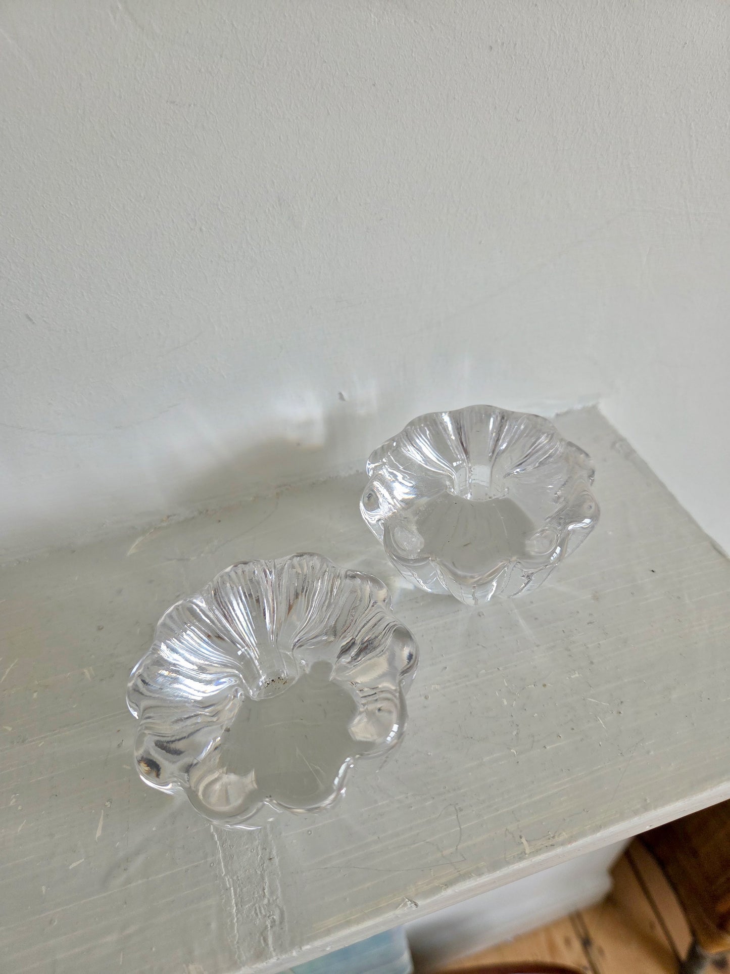 Pair of Orrefors Sweden Candle Holders