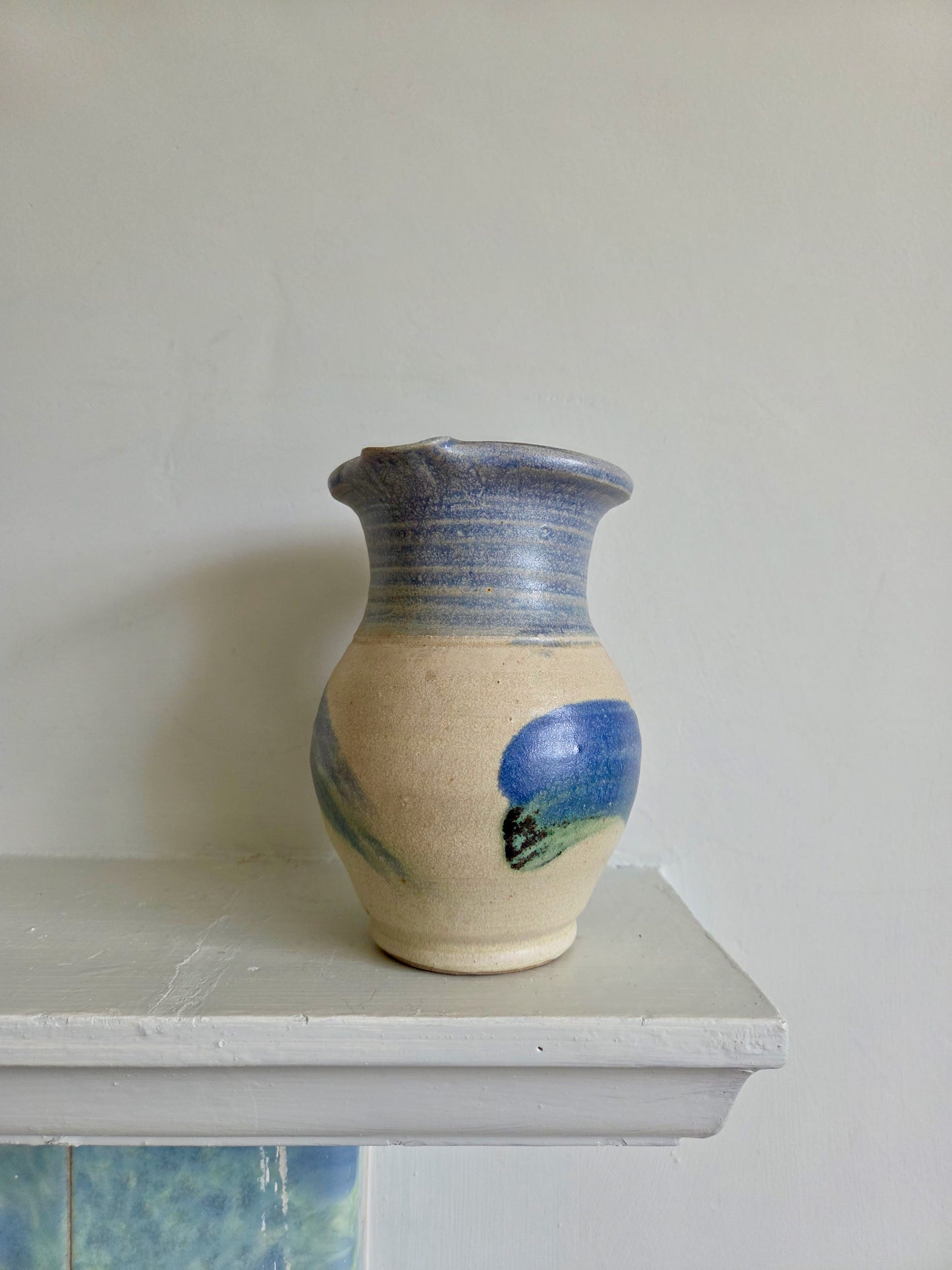 Vintage Jug with Blue Design