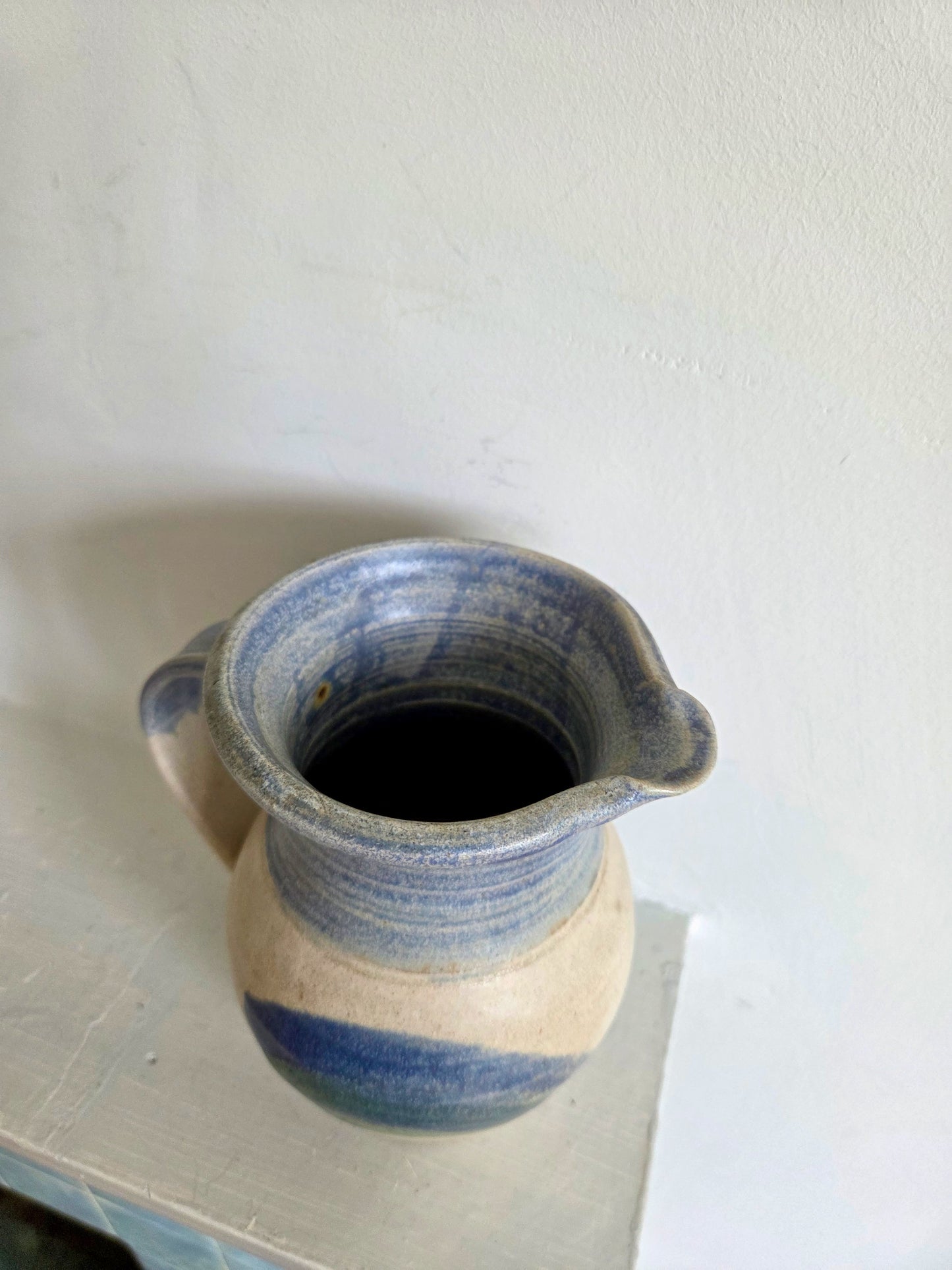 Vintage Jug with Blue Design