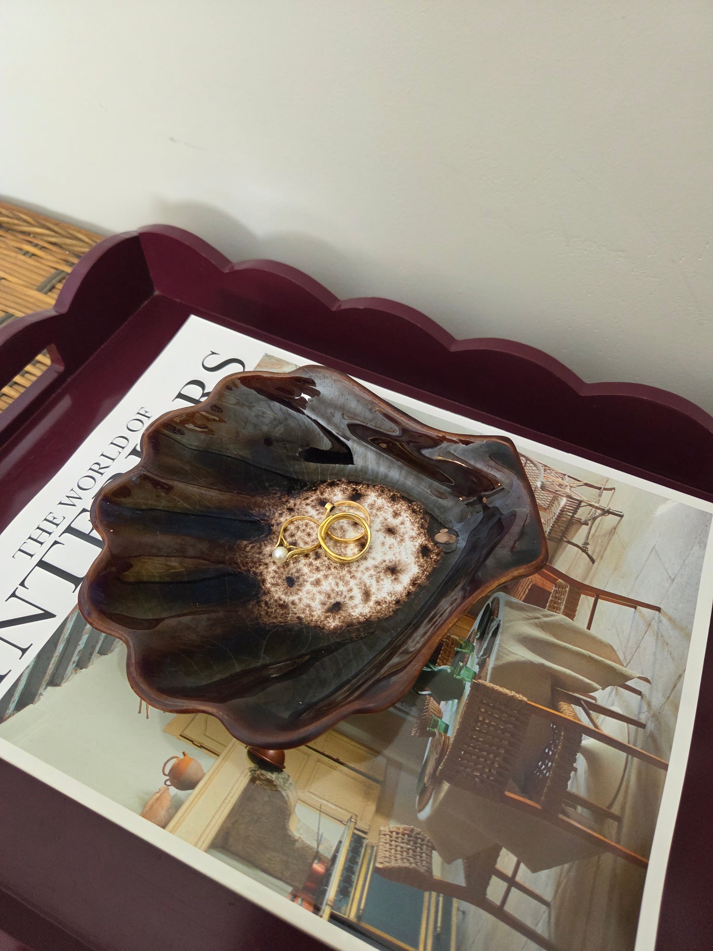 A Pair of Vintage Shell Dishes