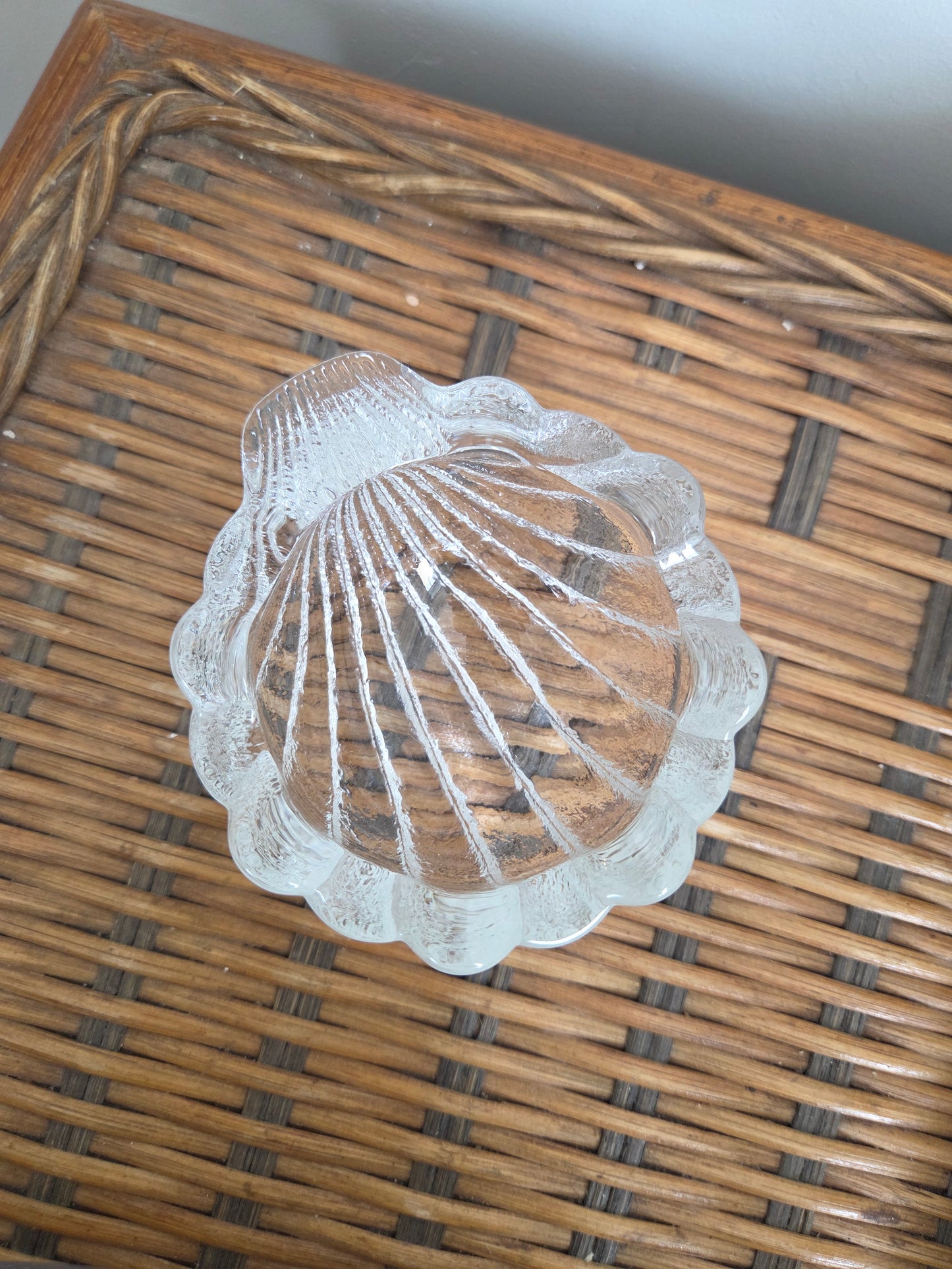 Small Glass Shell Trinket Dish