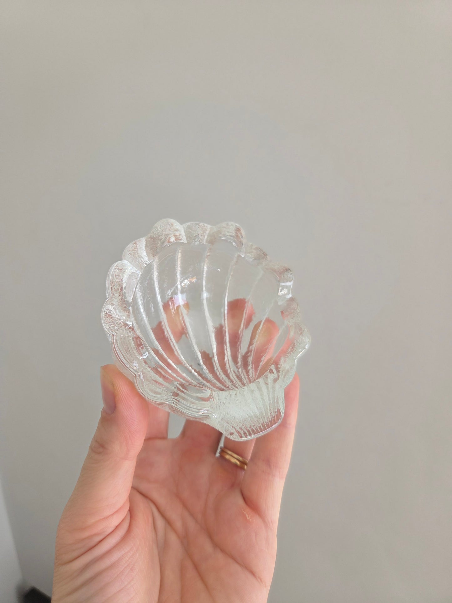 Small Glass Shell Trinket Dish