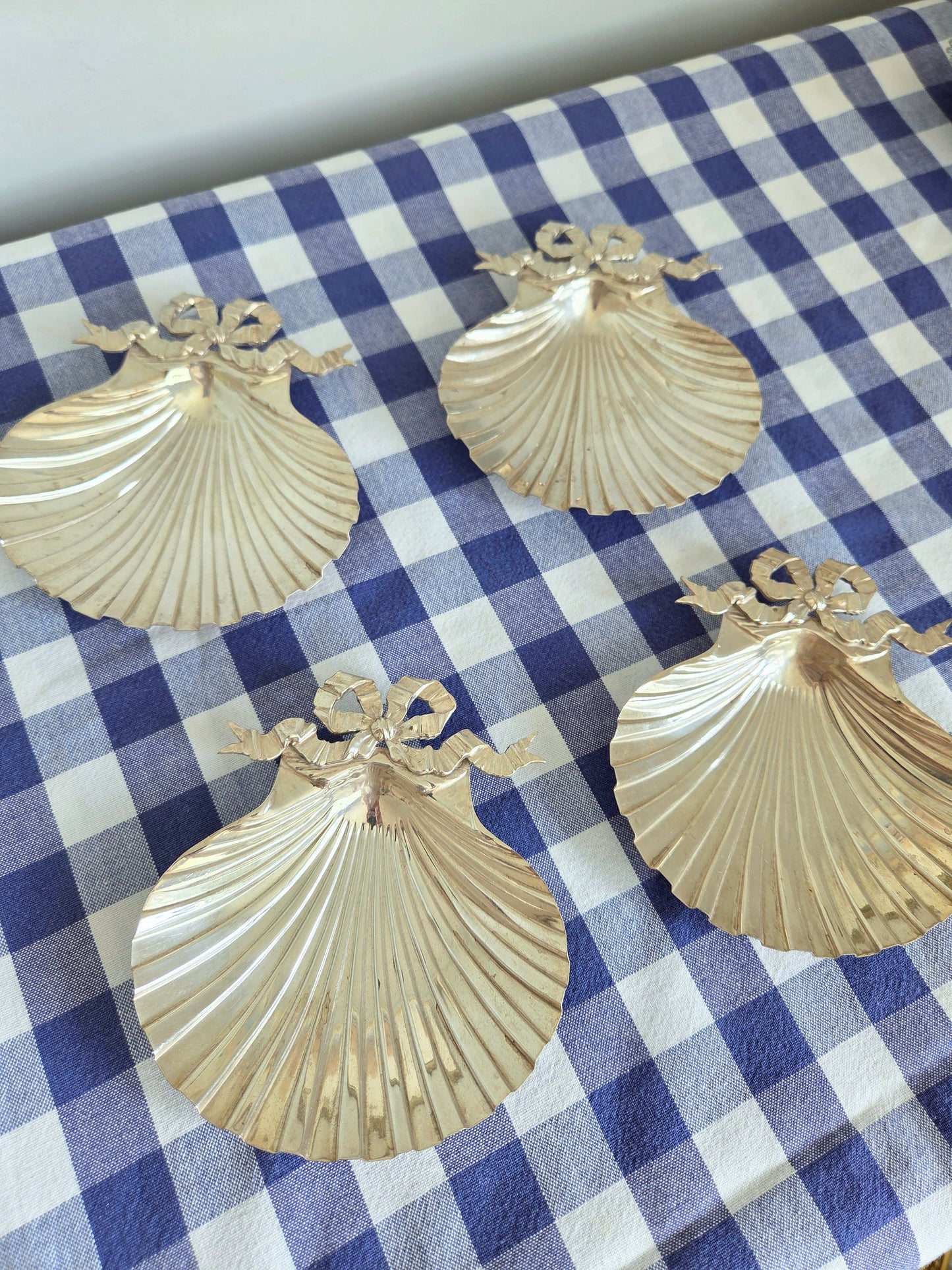 Vintage Shell and Bow Trinket Dish
