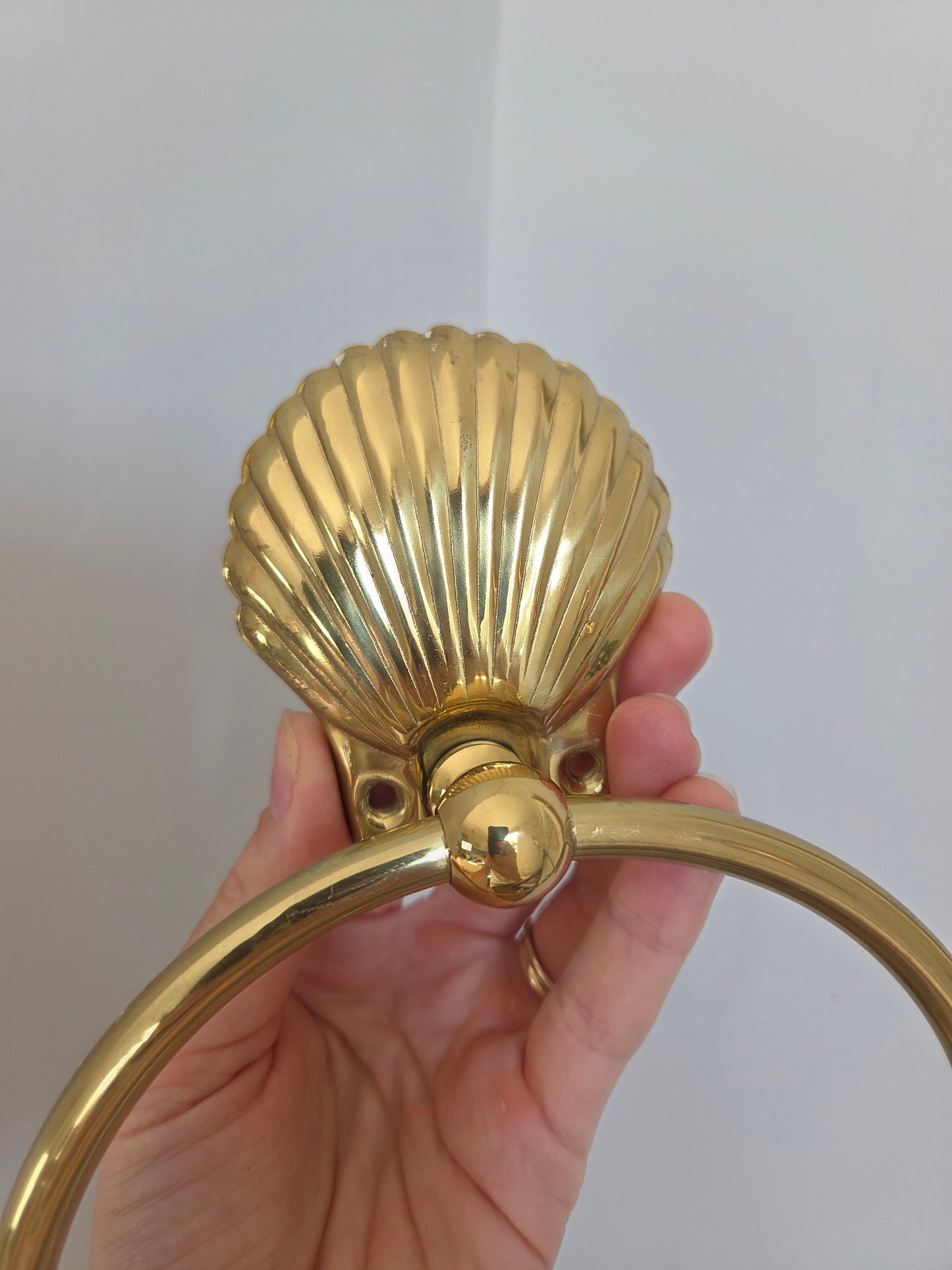 Brass Shell Towel Holder