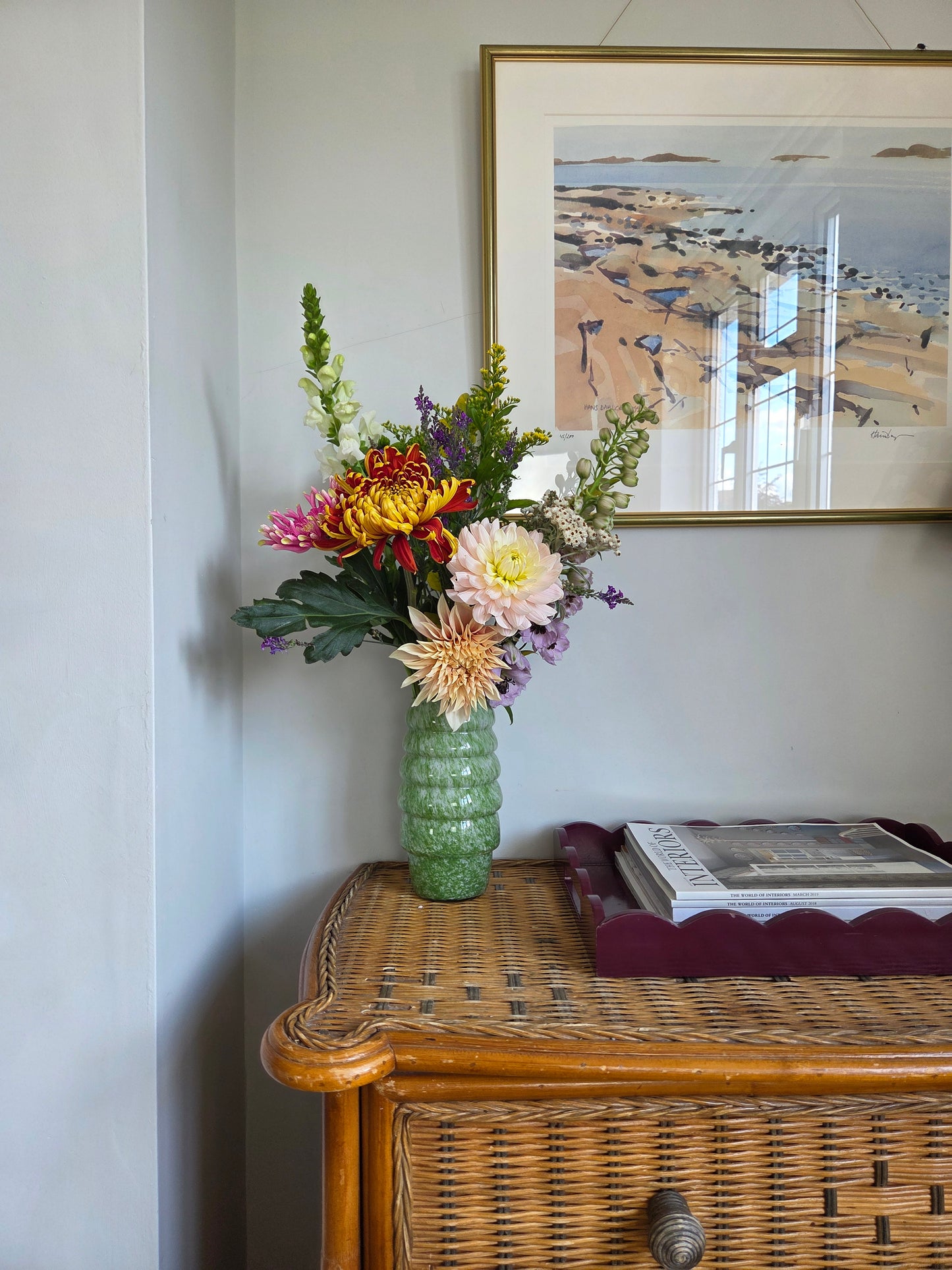 Art Deco Speckled Glass Vase
