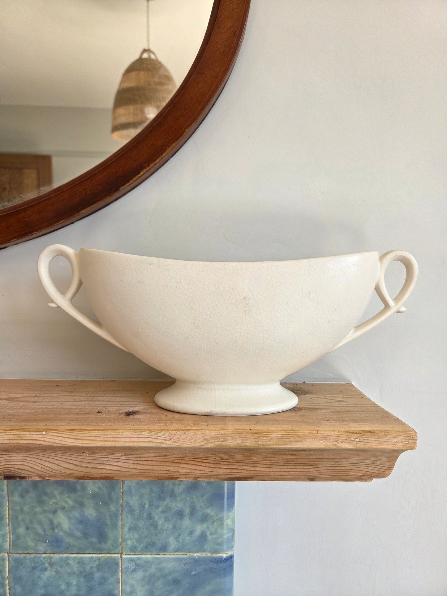 Vintage Curl Handled Mantle Vase