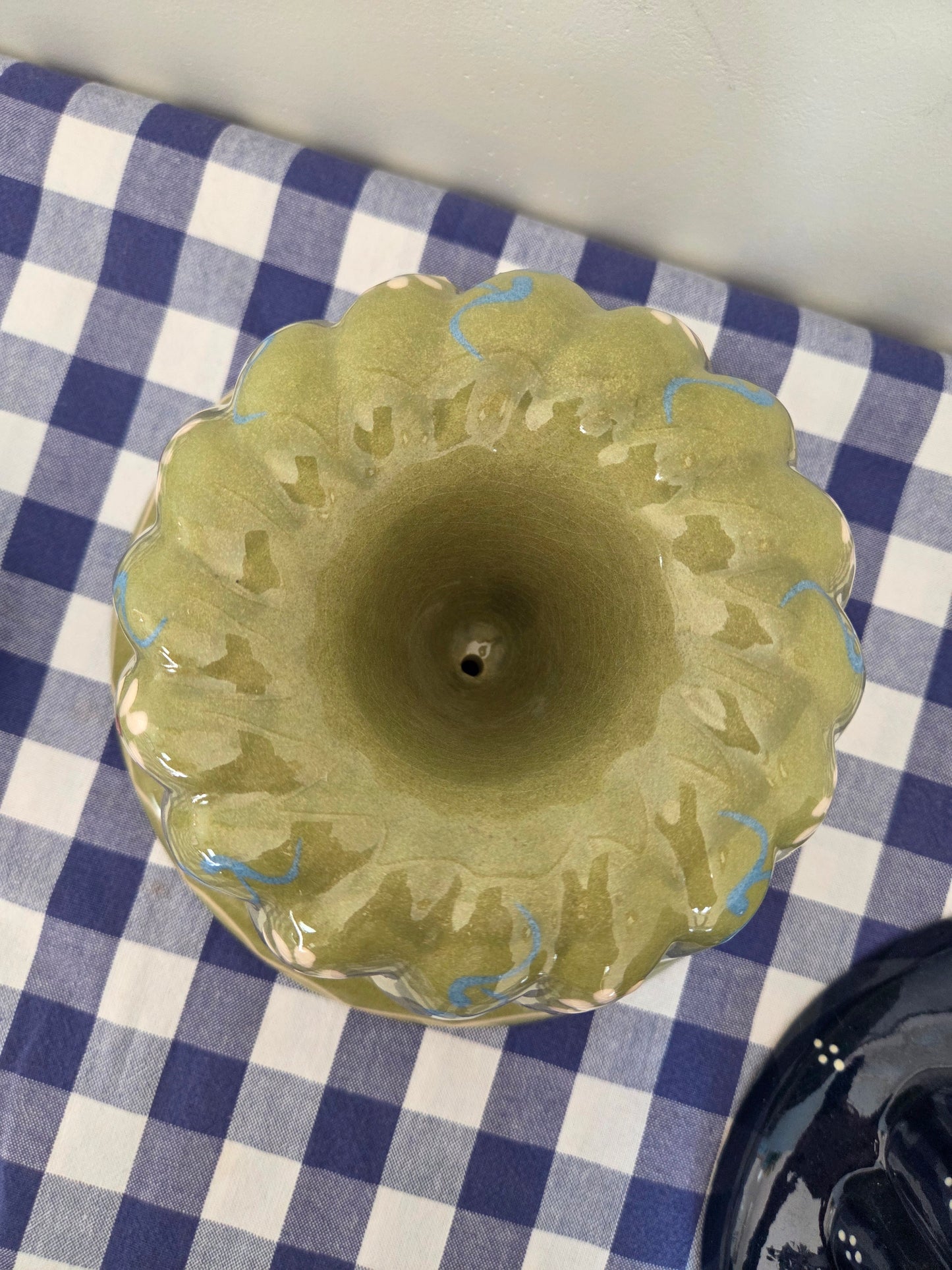 Large Green Gugelhupf Cake Mould