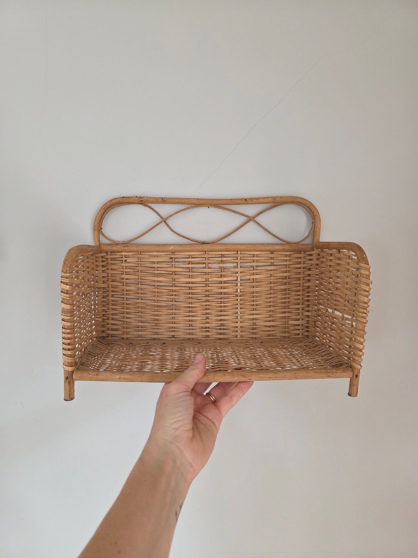 Vintage Wicker Shelf