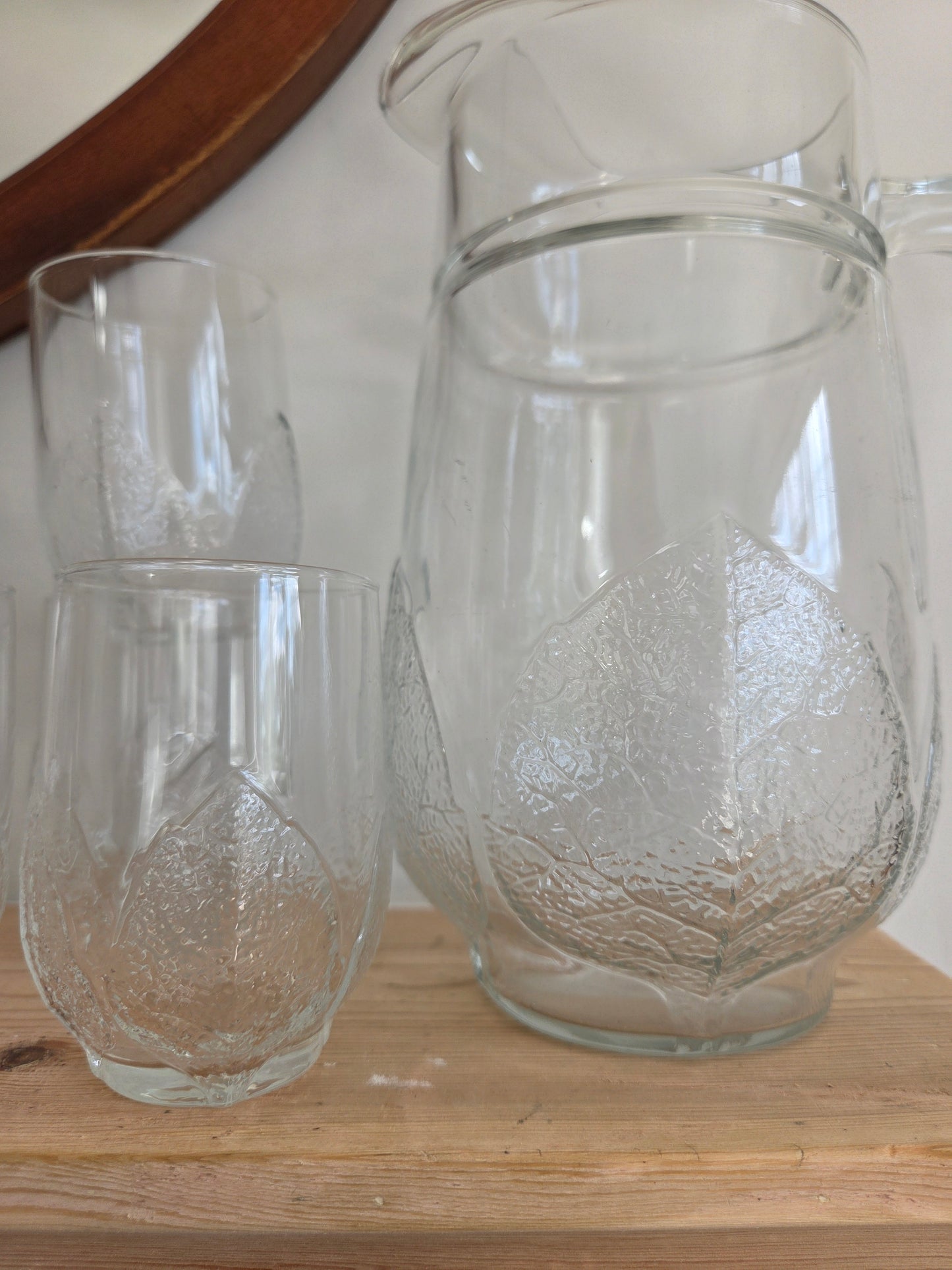 French Arcoroc Leaf Jug