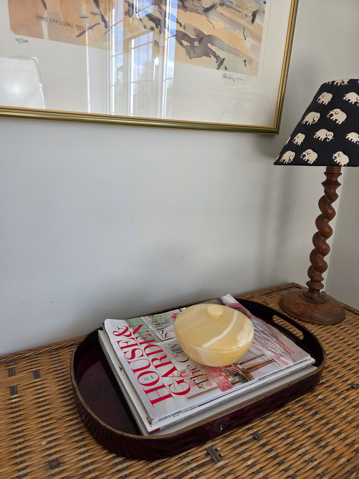 Vintage Onyx Trinket Pot