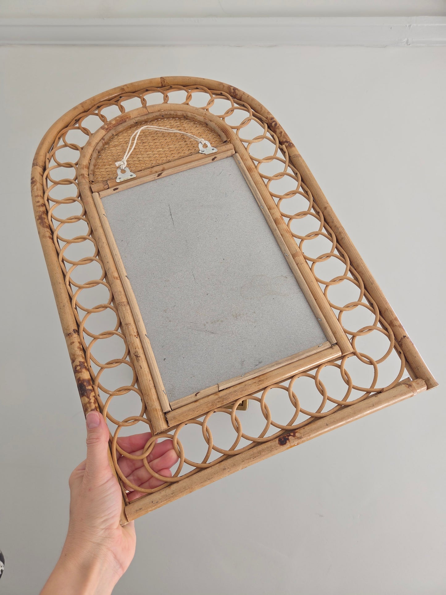 Vintage Bamboo and Rattan Mirror