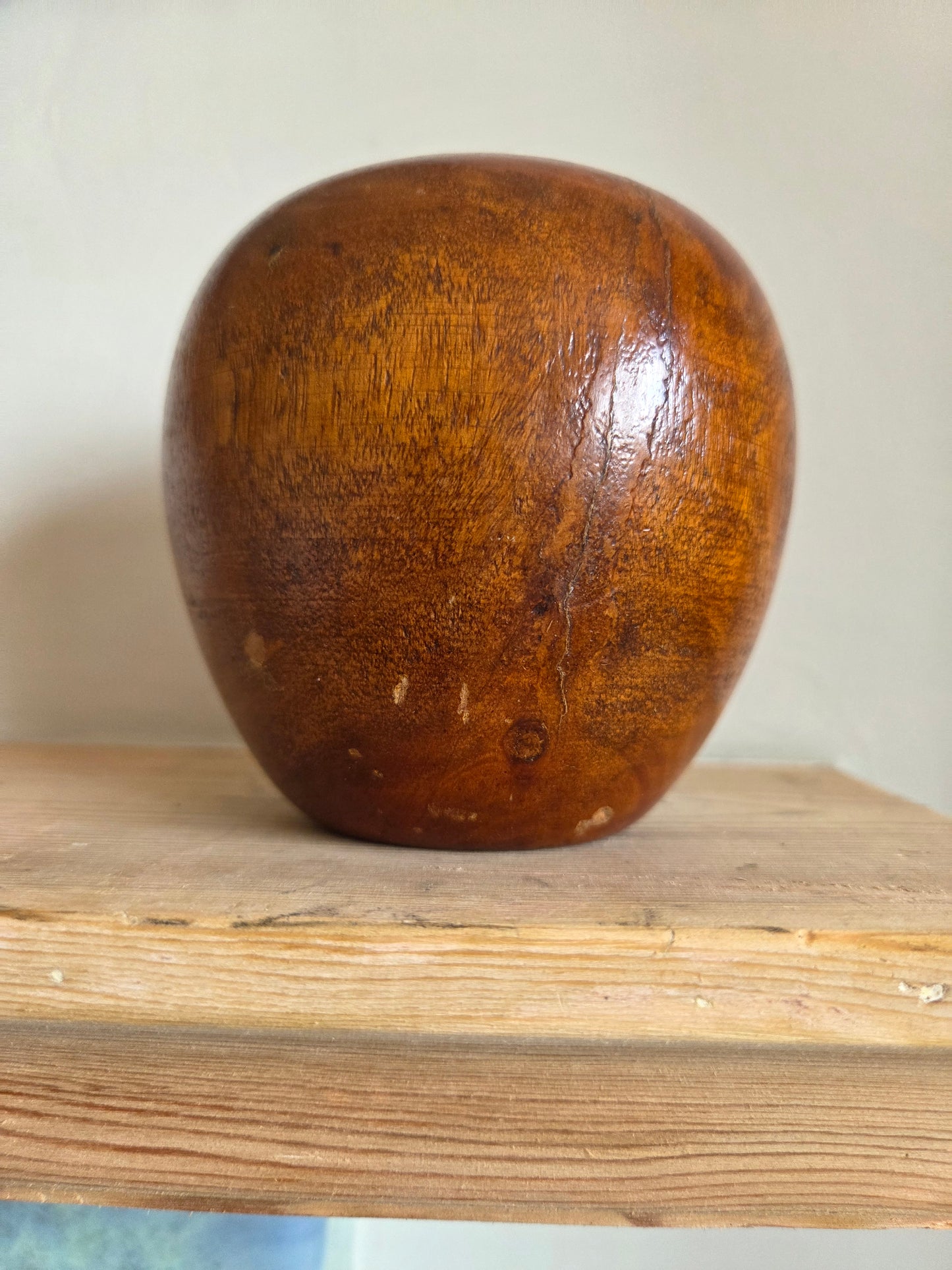 Large Wooden Apple Ornament (1/2)