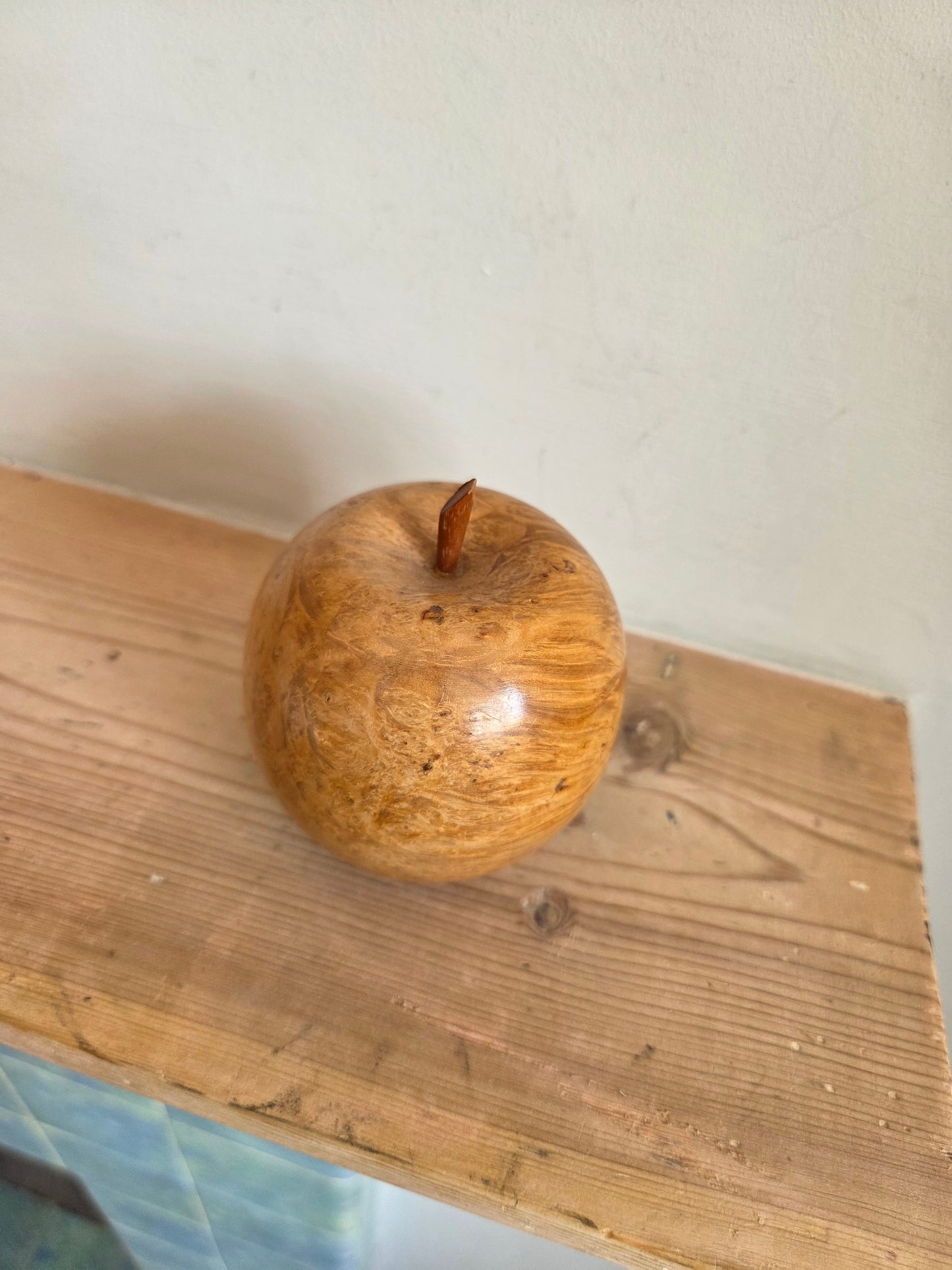 Small Burr Walnut Apple Ornament