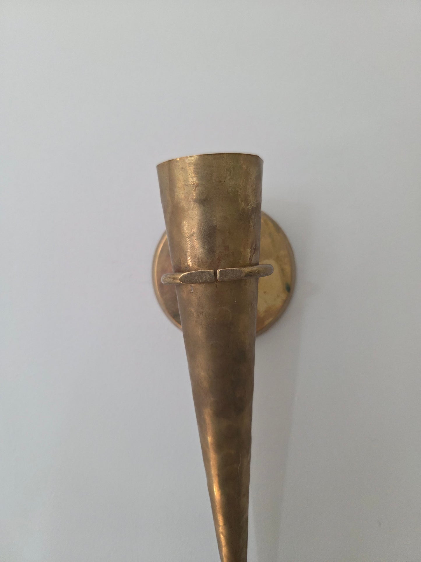 Pair of Vintage Swedish Brass Wall Pockets